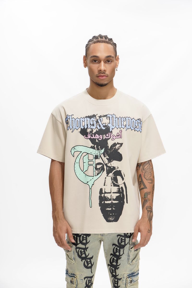 The Trnchs "THORNS & PURPOSE" Pale Apricot Tee