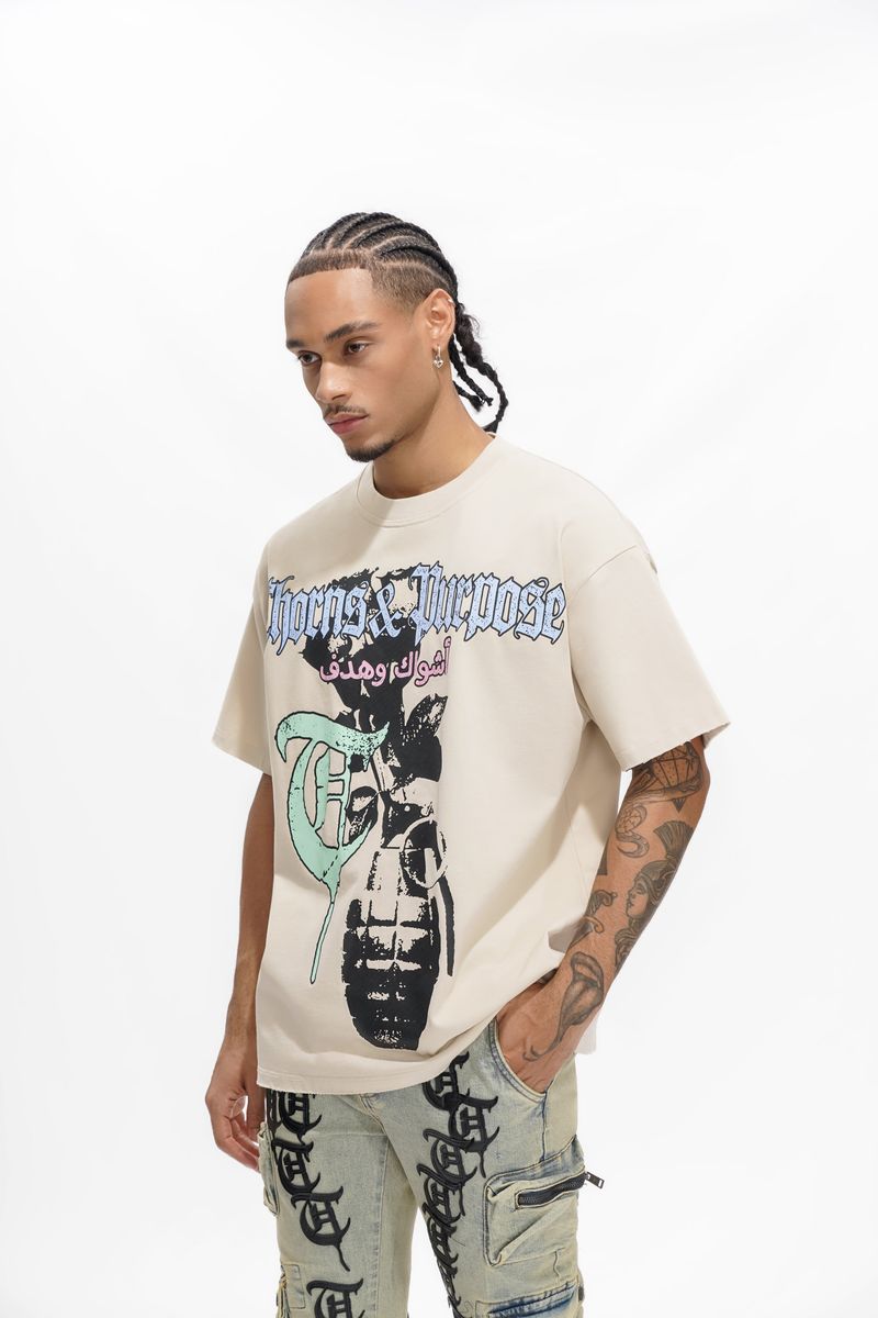 The Trnchs "THORNS & PURPOSE" Pale Apricot Tee