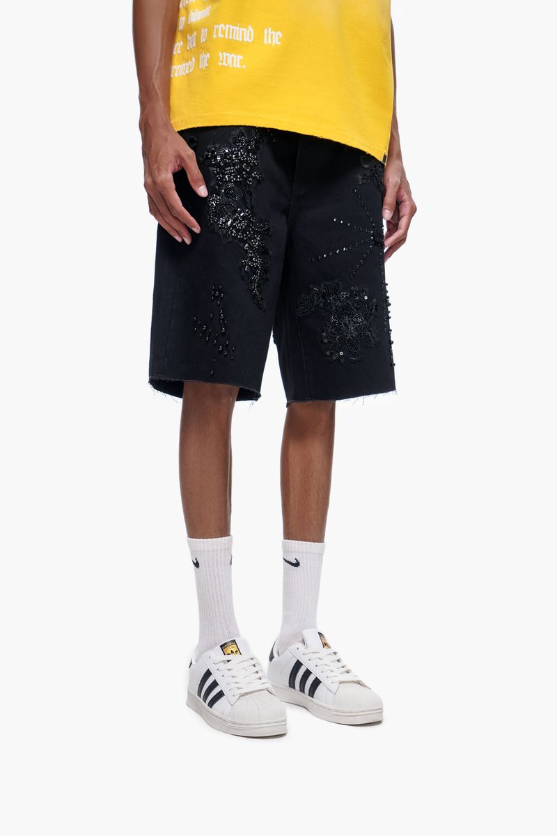 The Trnchs STITCHED - Black Denim Shorts