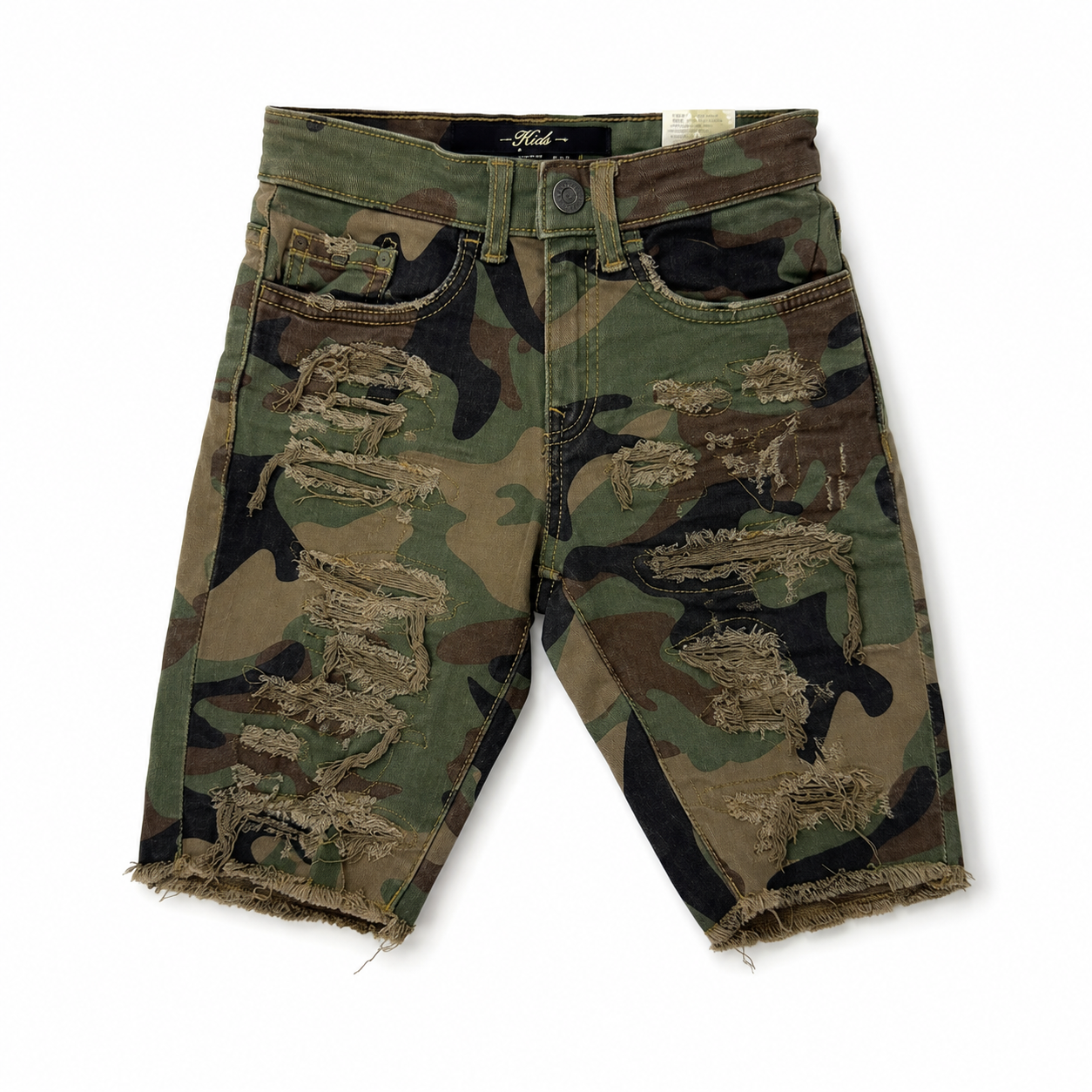 Jordan Craig Boys Vintage Camo Distressed Denim Shorts – Vintage Camo – Style J3219SCK