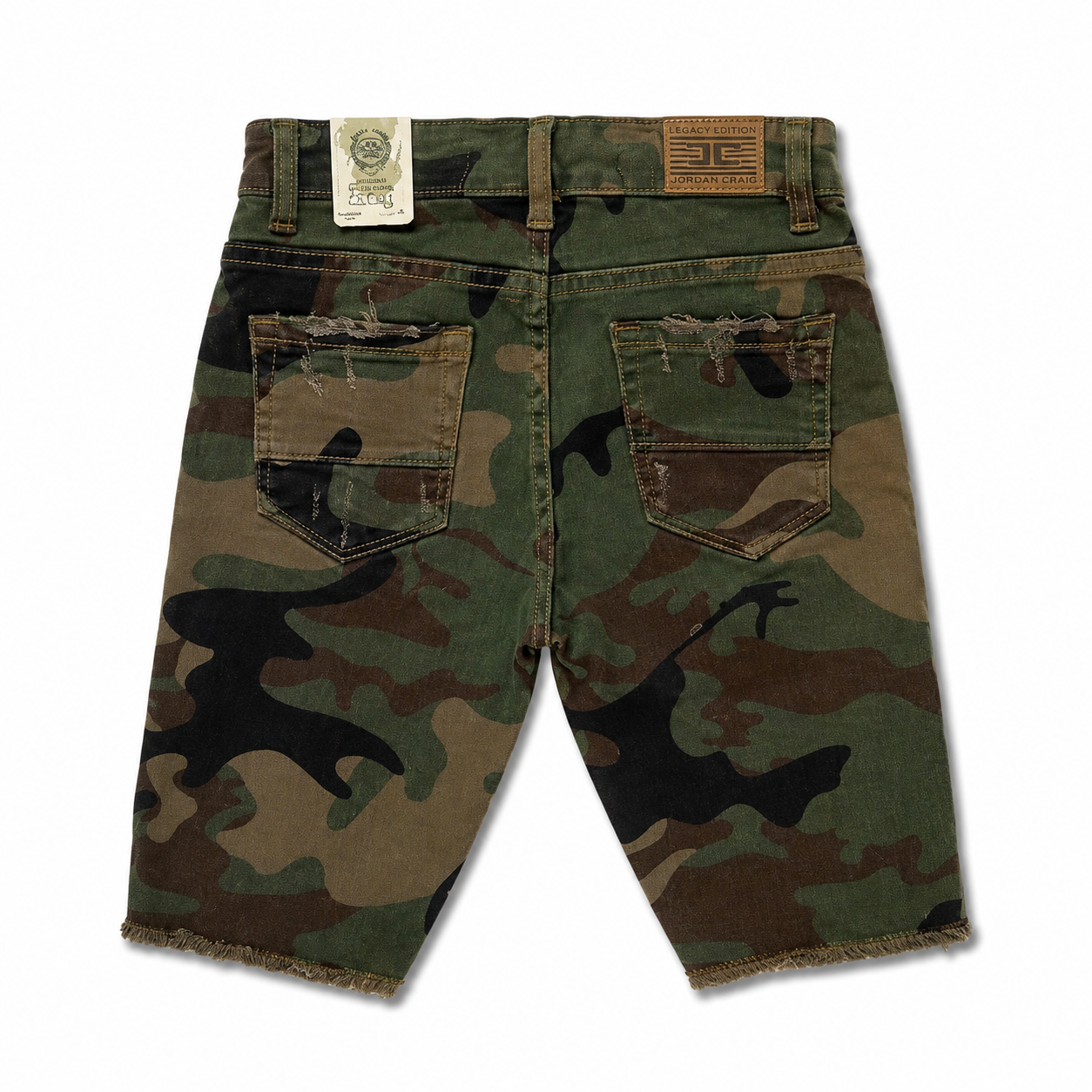 Jordan Craig Boys Vintage Camo Distressed Denim Shorts – Vintage Camo – Style J3219SCK