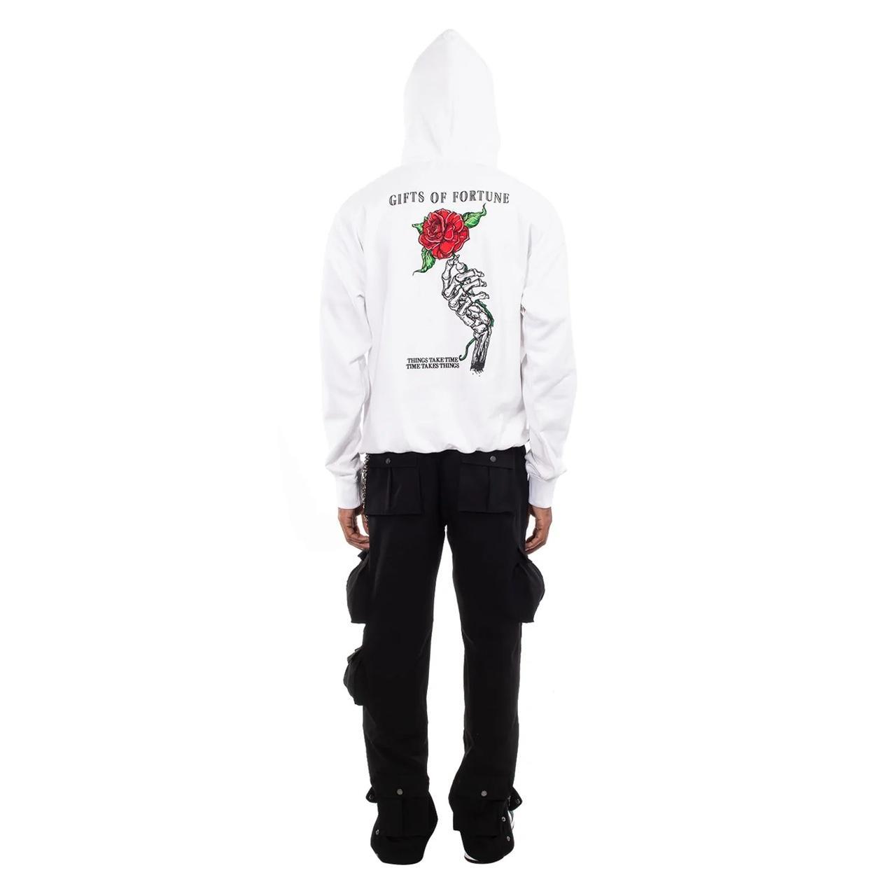 Gift of Fortune Men's White and Black Hoodie