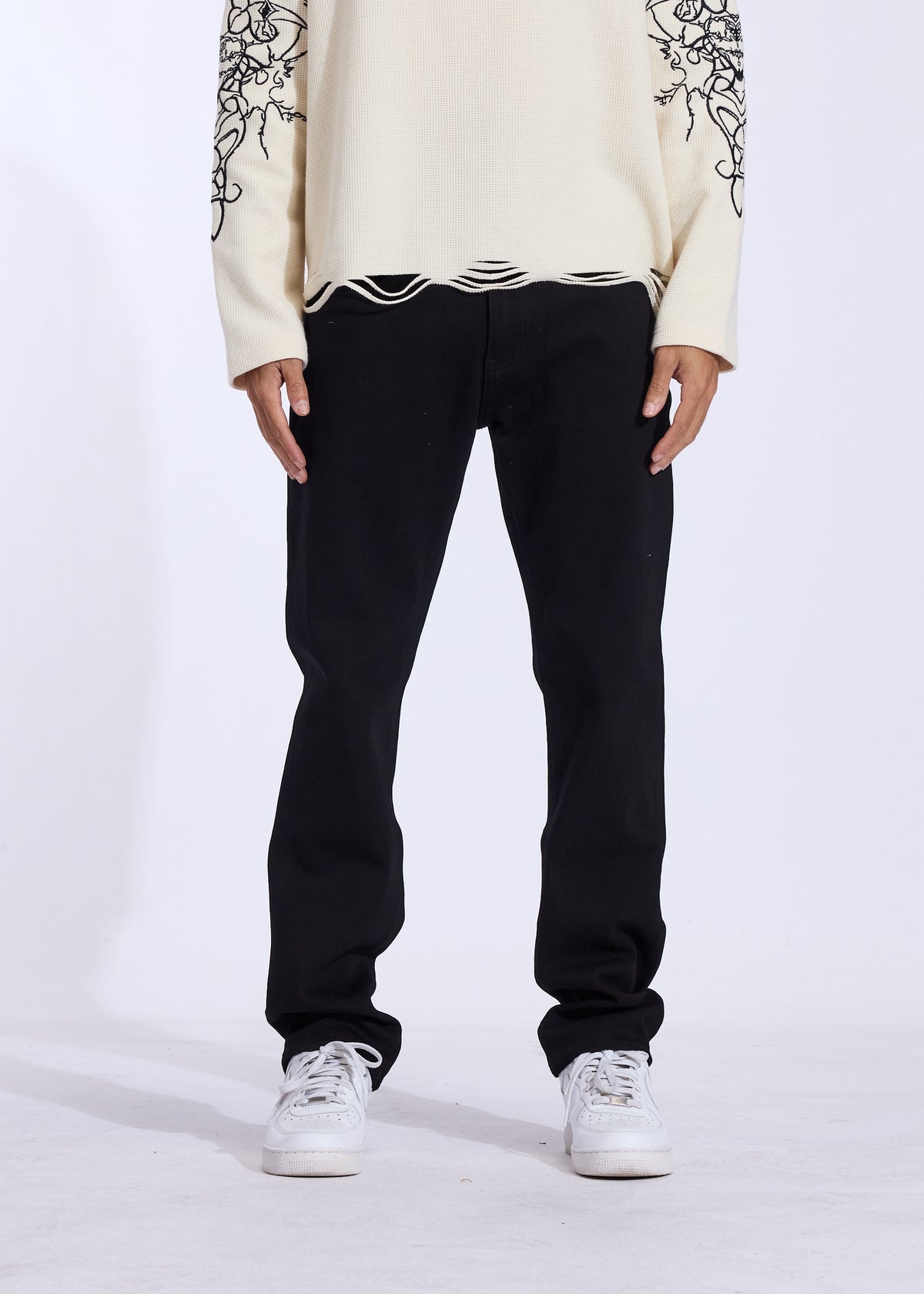 CRYSP DENIM PACIFIC STRAIGHT FIT (JET BLACK)