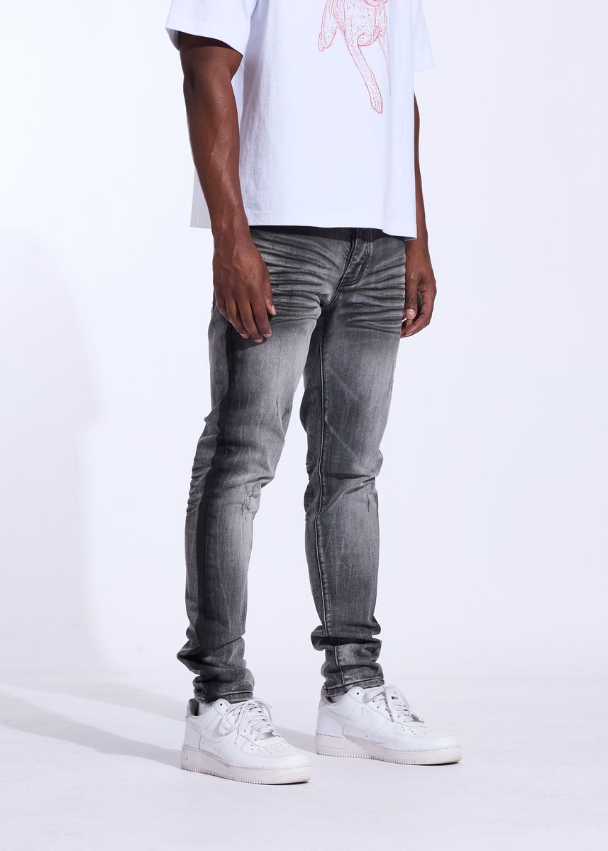 CRYSP Denim Atlantic Grey Wash Skinny Stacked Jeans