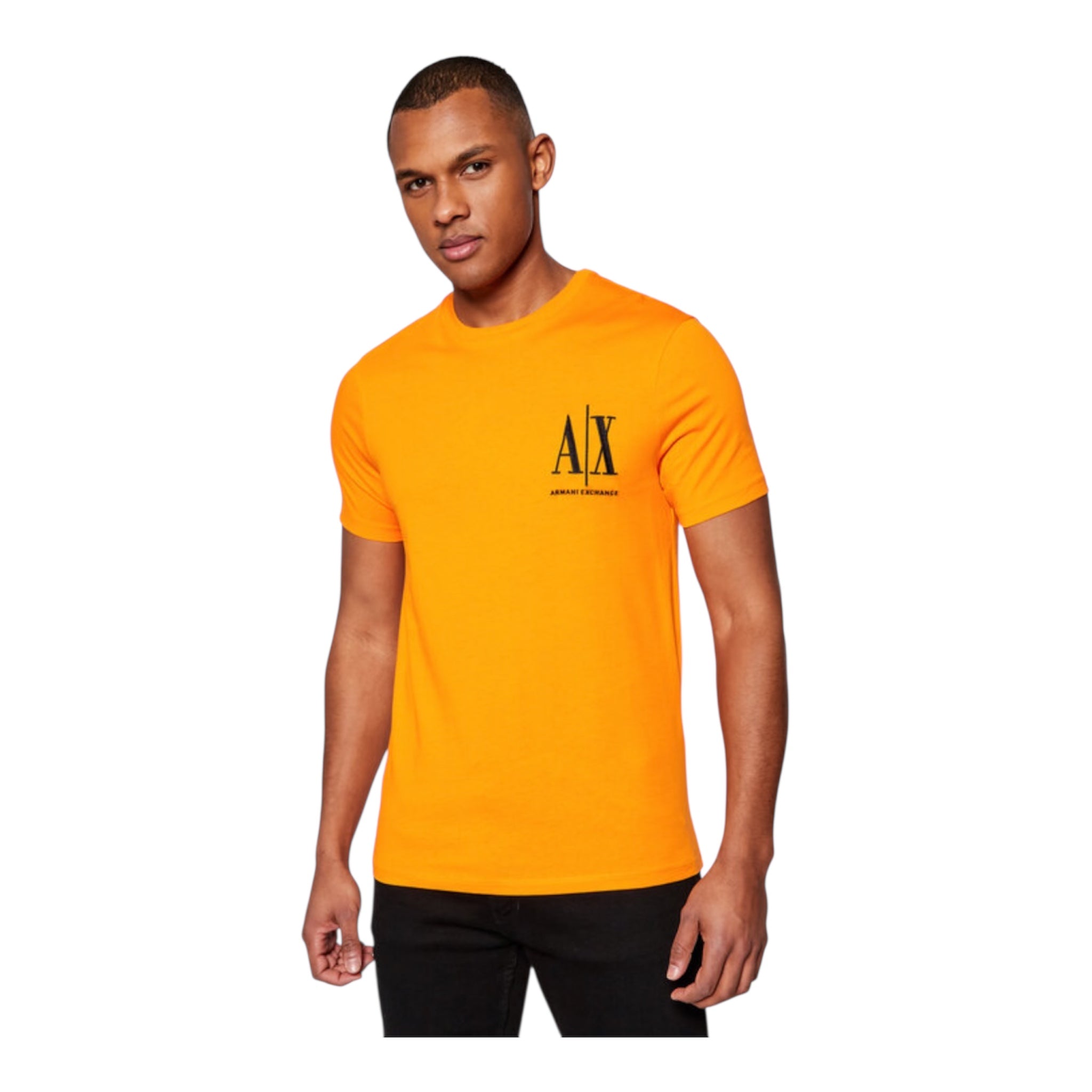 Armani Exchange AIX Icon Logo Orange T-Shirts