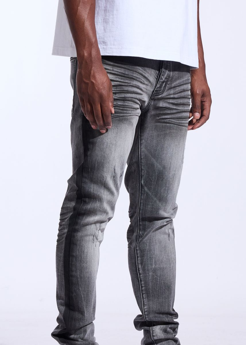 CRYSP Denim Atlantic Grey Wash Skinny Stacked Jeans