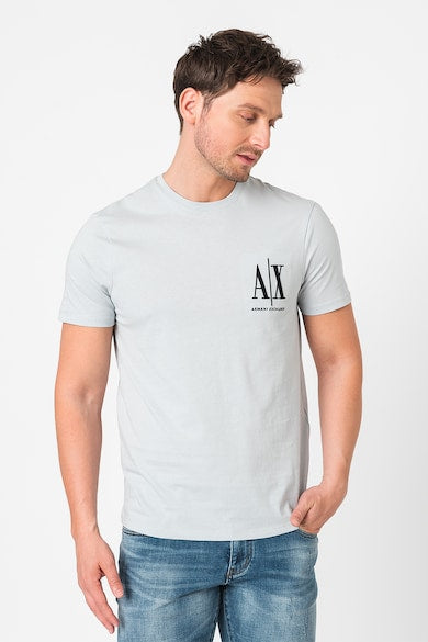 Armani Exchange Icon AIX Logo light Grey T-Shirts