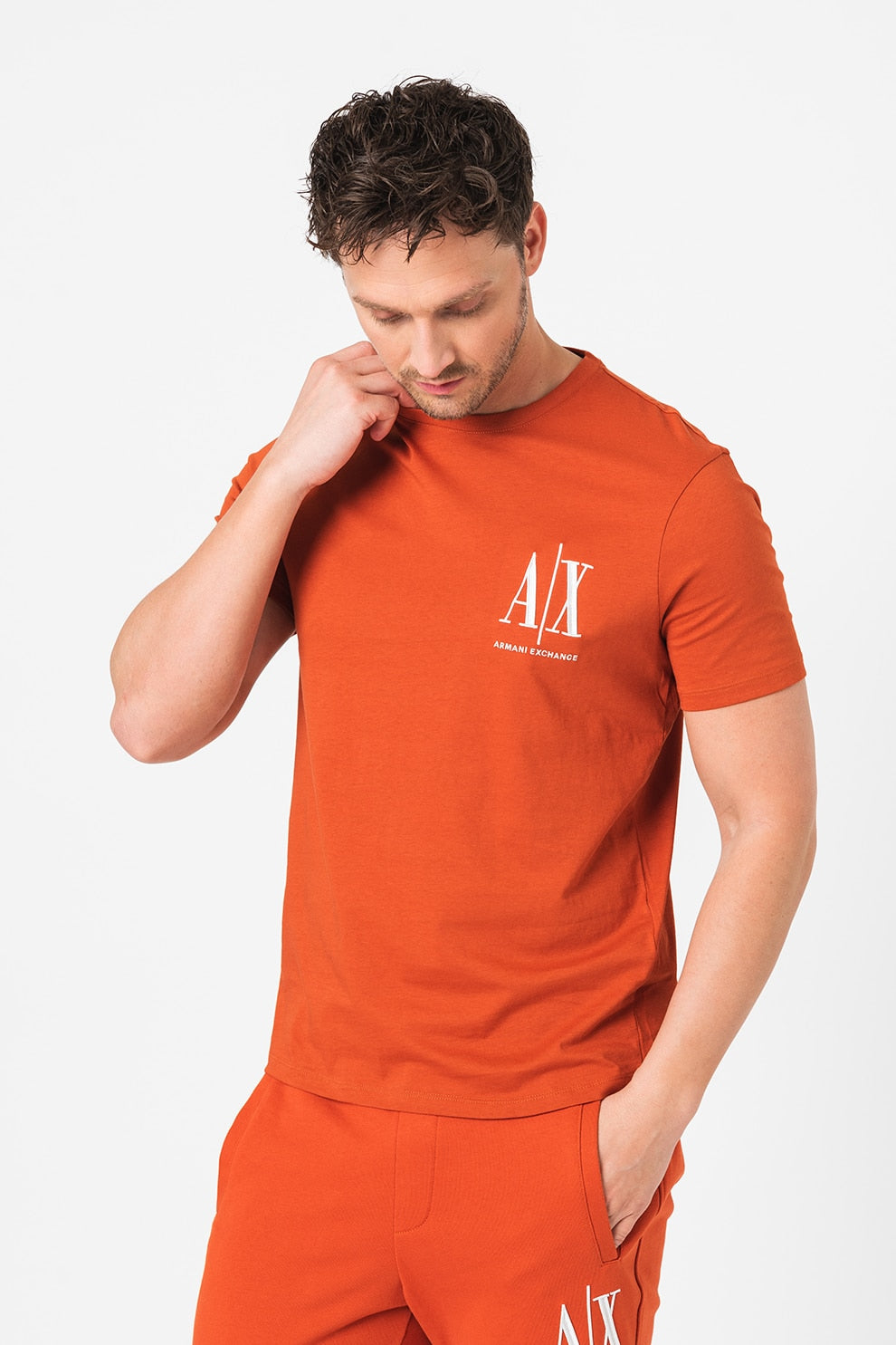 Armani Exchange Icon Logo AIX Orange T-Shirts