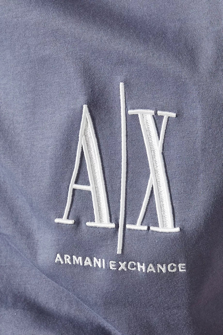 Armani Exchange Icon Logo AIX Steel Blue T-Shirts