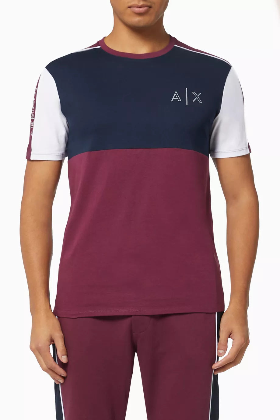 Armani Exchange Navy Blue Burgundy T Shirts