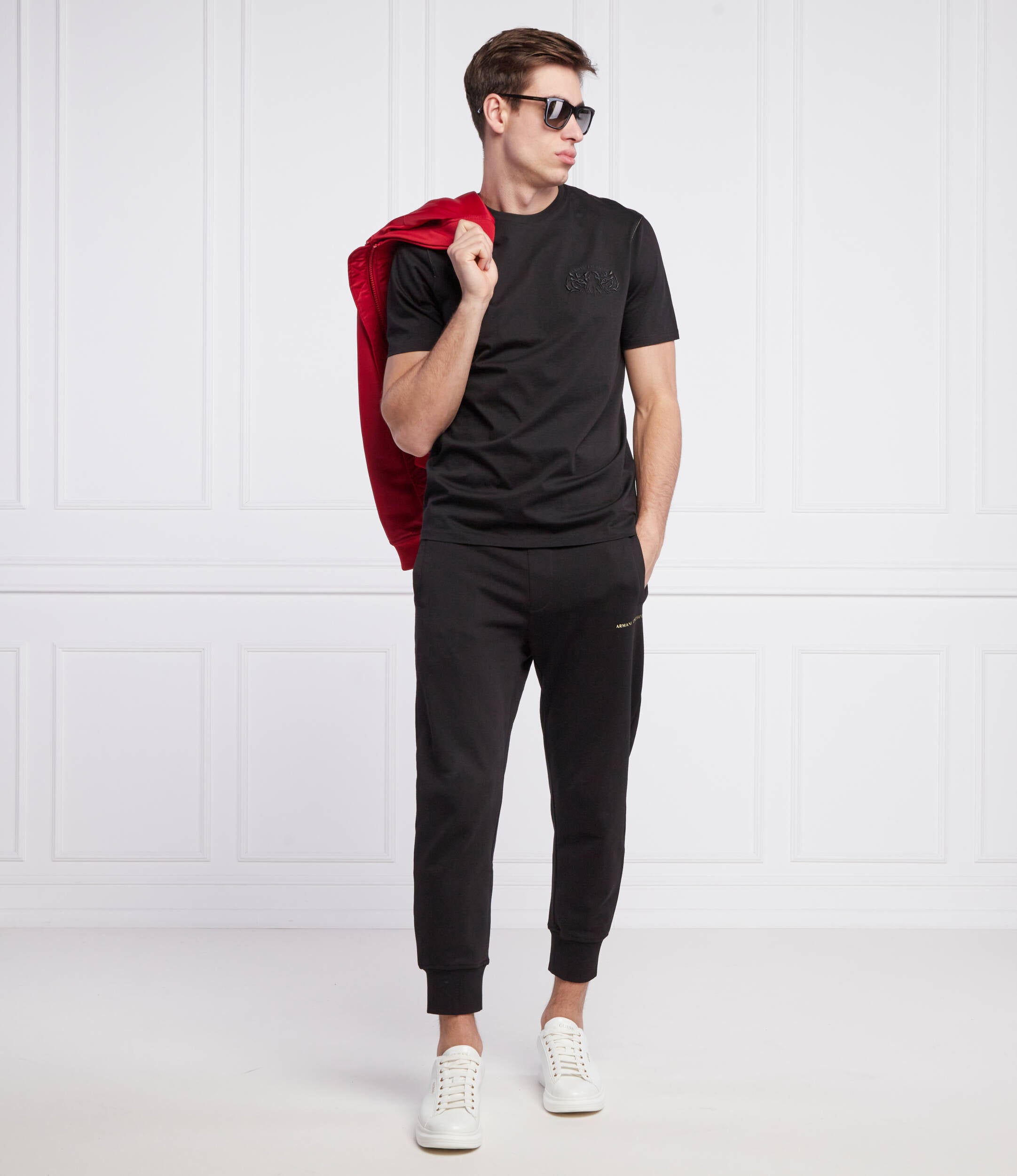 Armani Exchange Tiger Black T-Shirts