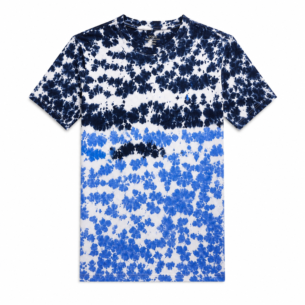 Polo Ralph Lauren Boys Tie-Dye Cotton T-Shirt – Blue & Navy – Kids Short Sleeve Crewneck