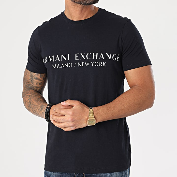 Armani Exchange Navy White T-Shirts