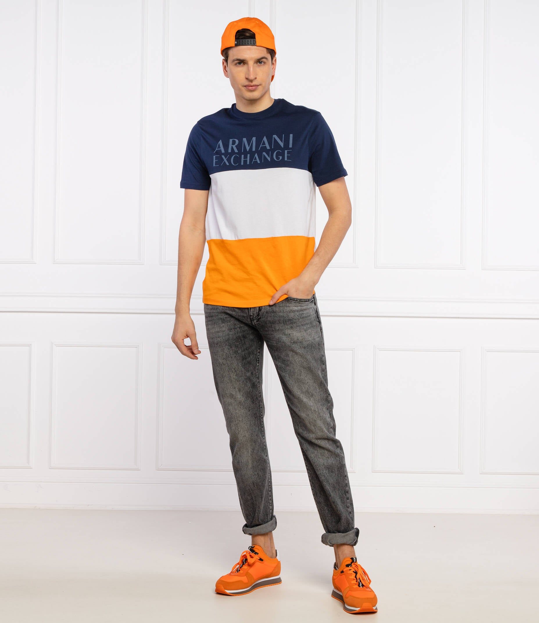 Armani Exchange Bright orange T-Shirts