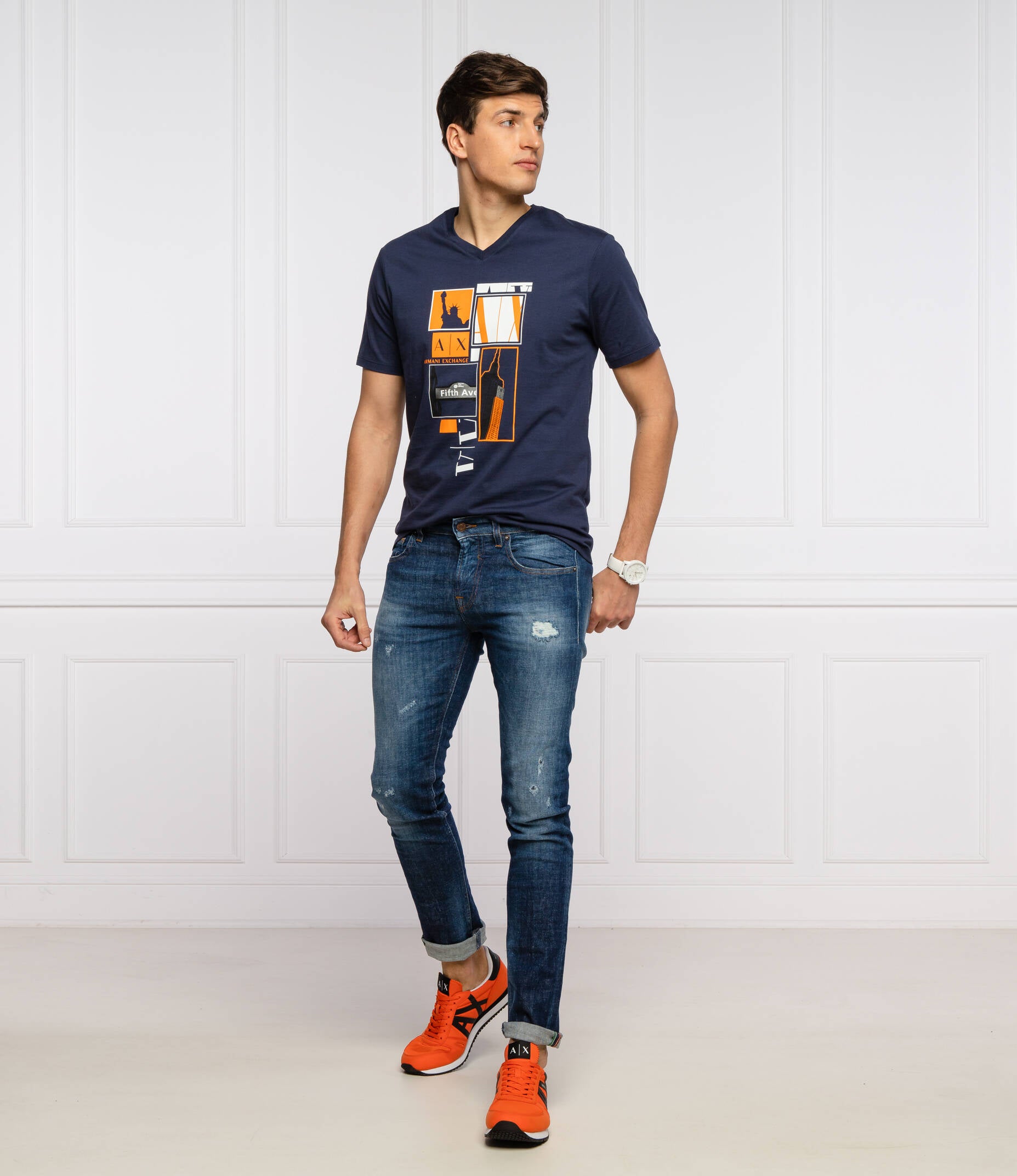 Armani Exchange dark navy blue T-Shirts