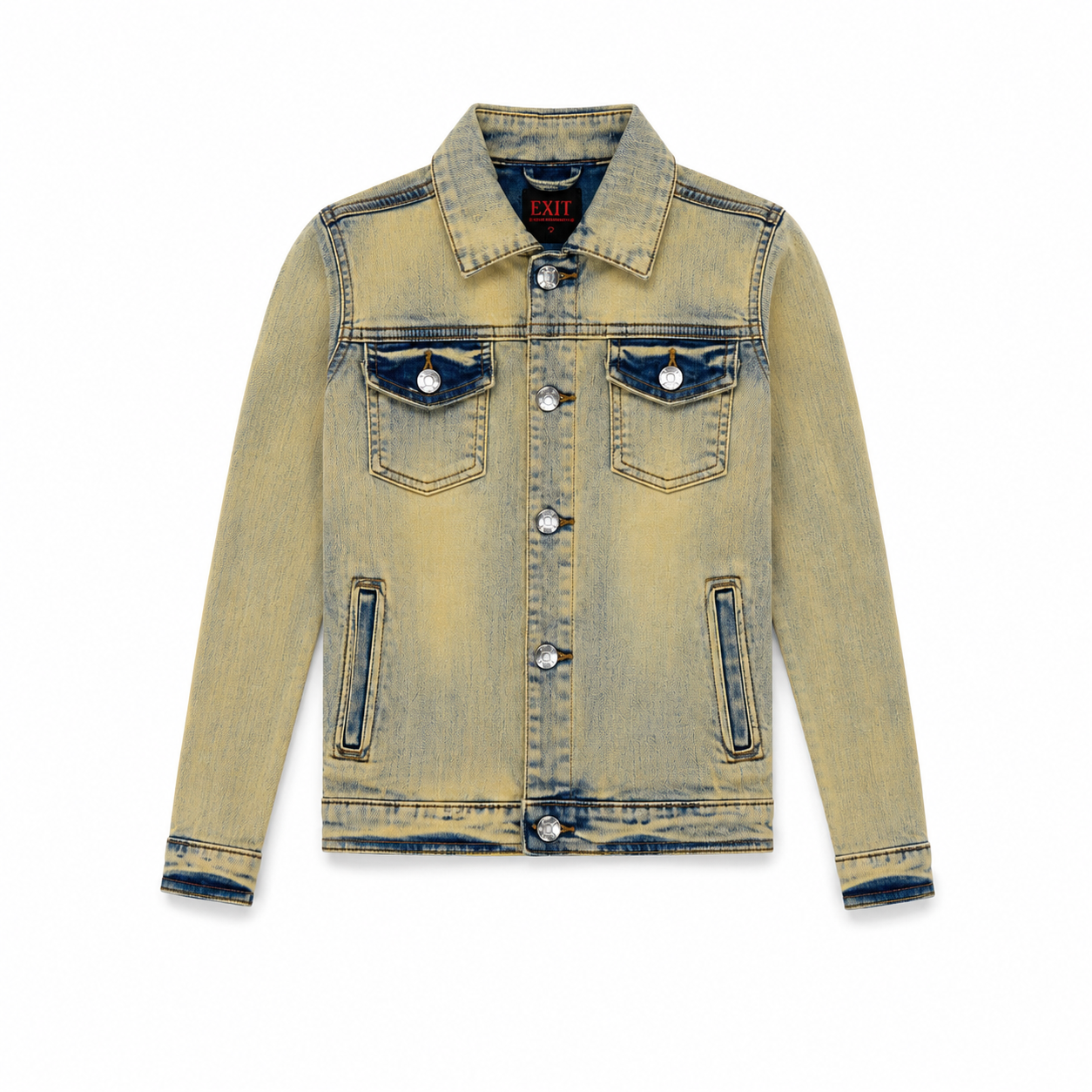 Exit Apparel Boys Slim Fit Denim Jacket – Light Wash | Style EX-08T1