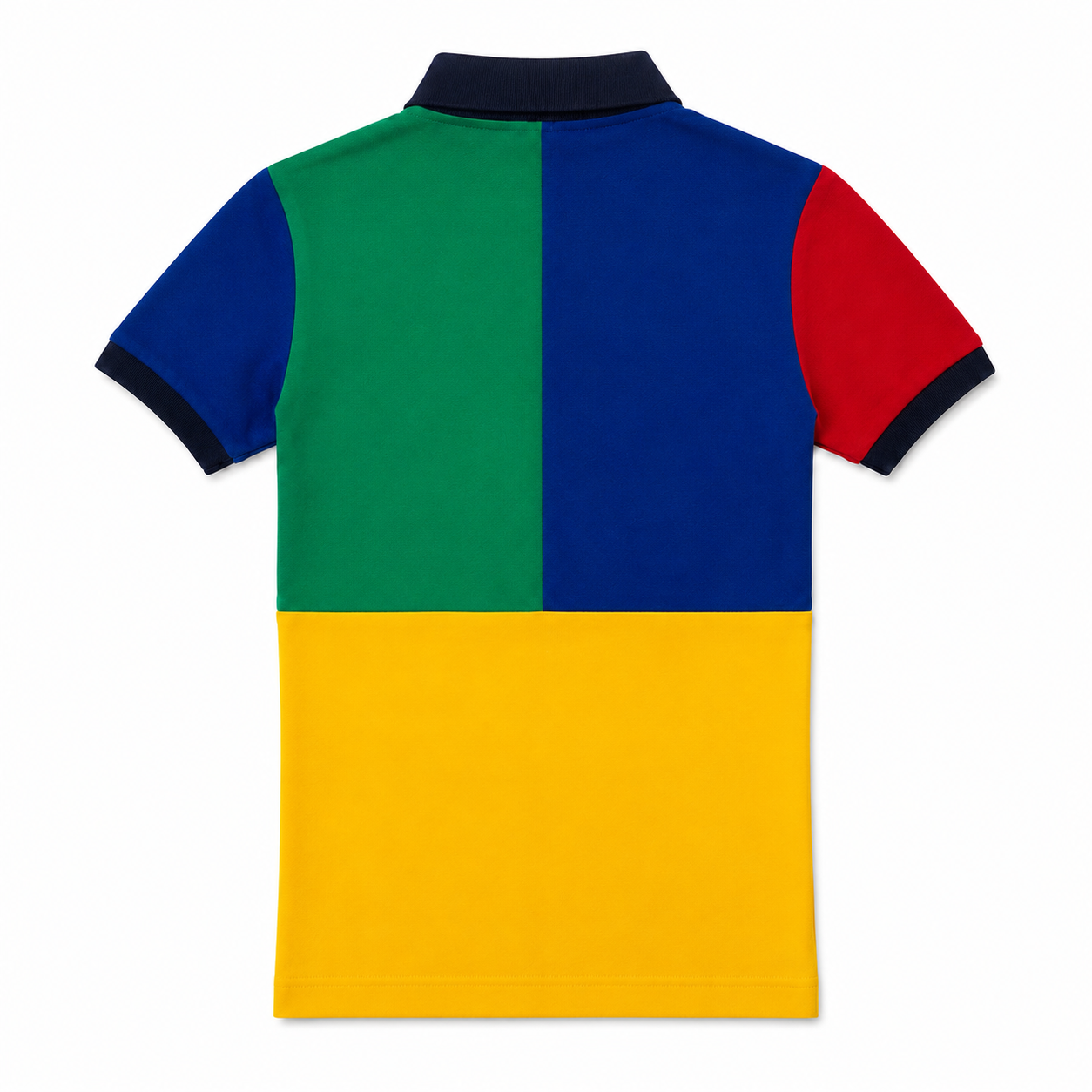 New Polo Ralph Lauren Boys Big Pony Colorblock Polo Shirt Spectre Green Multi