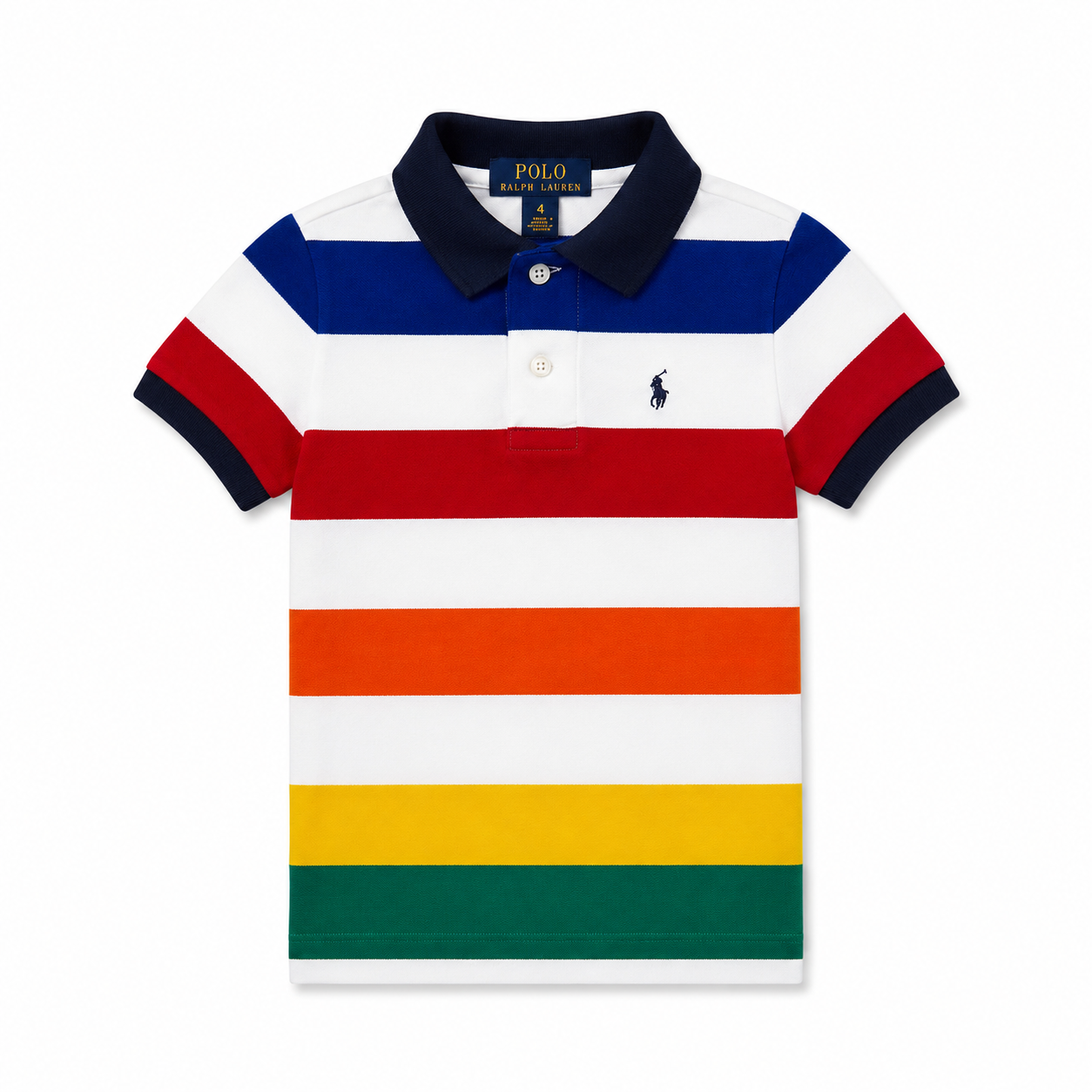 Polo Ralph Lauren Boys Rainbow Stripe Mesh Polo Shirt – Spectre Rainbow