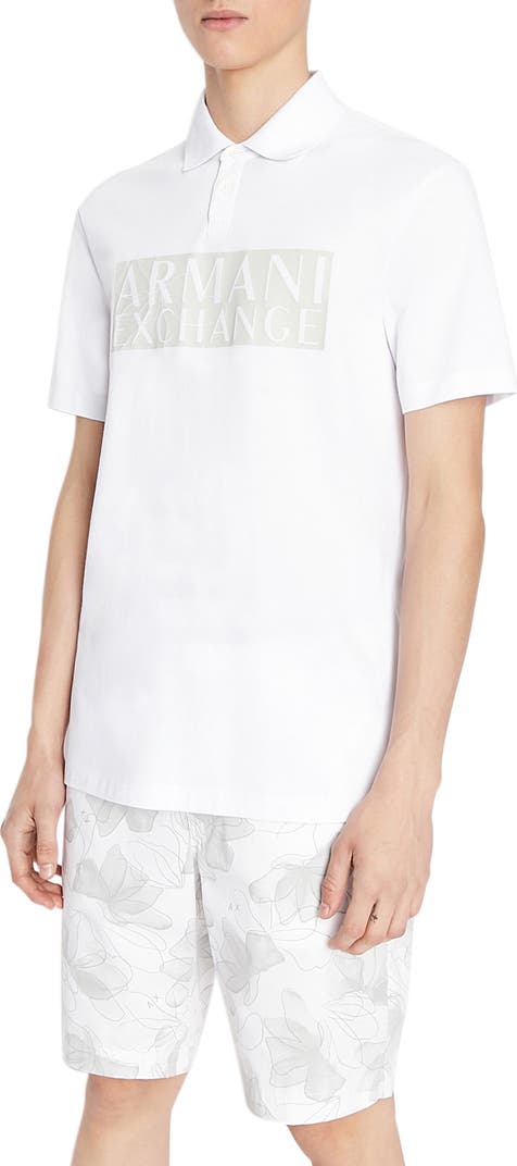 Armani Exchange White Polo