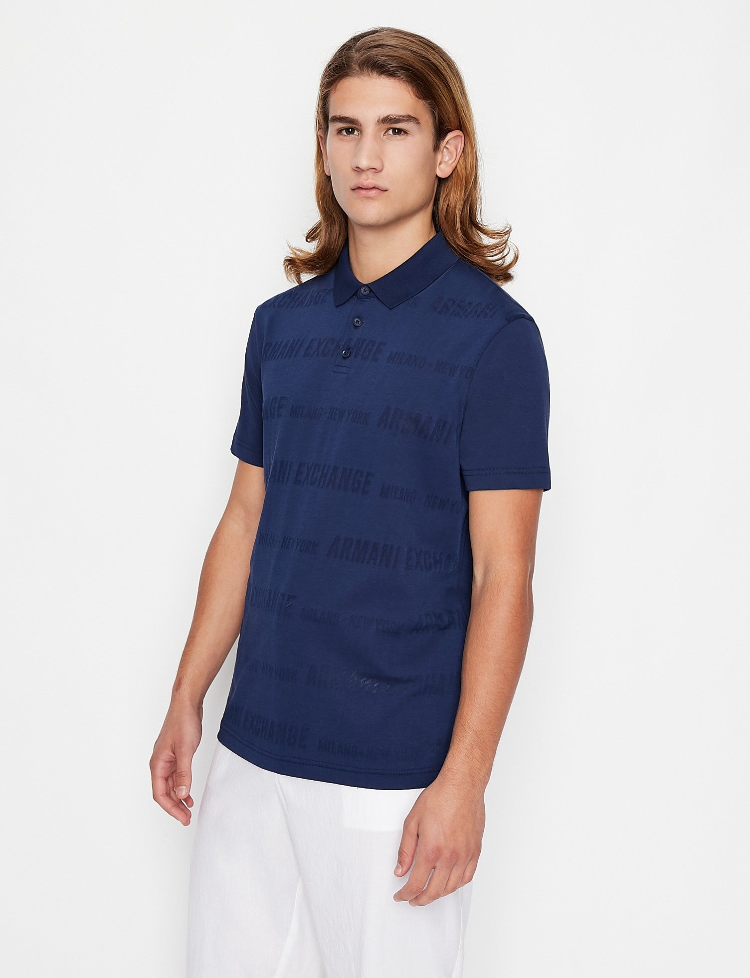 Armani Exchange Dark Blue Polo