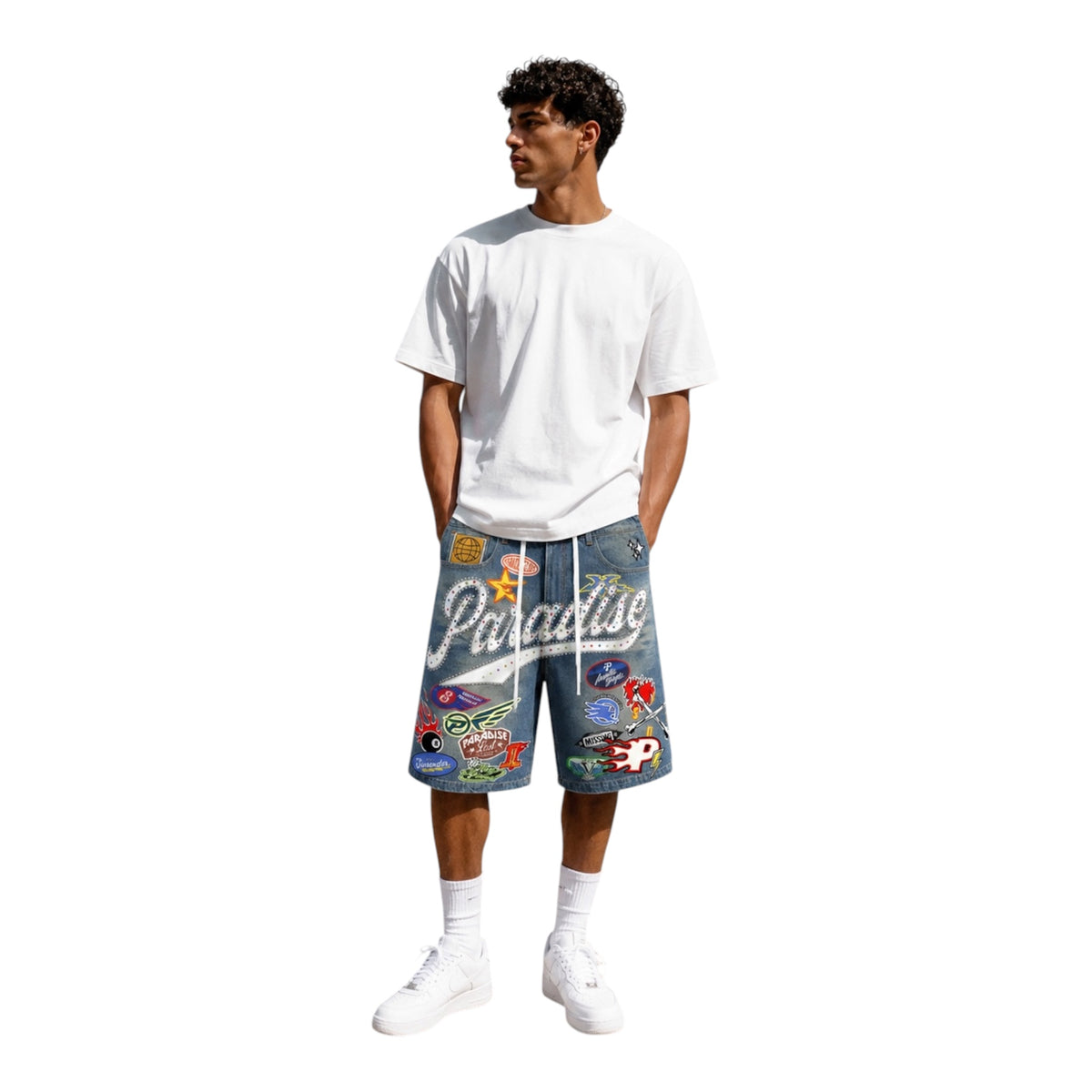 Paradise lost patchwork Shorts