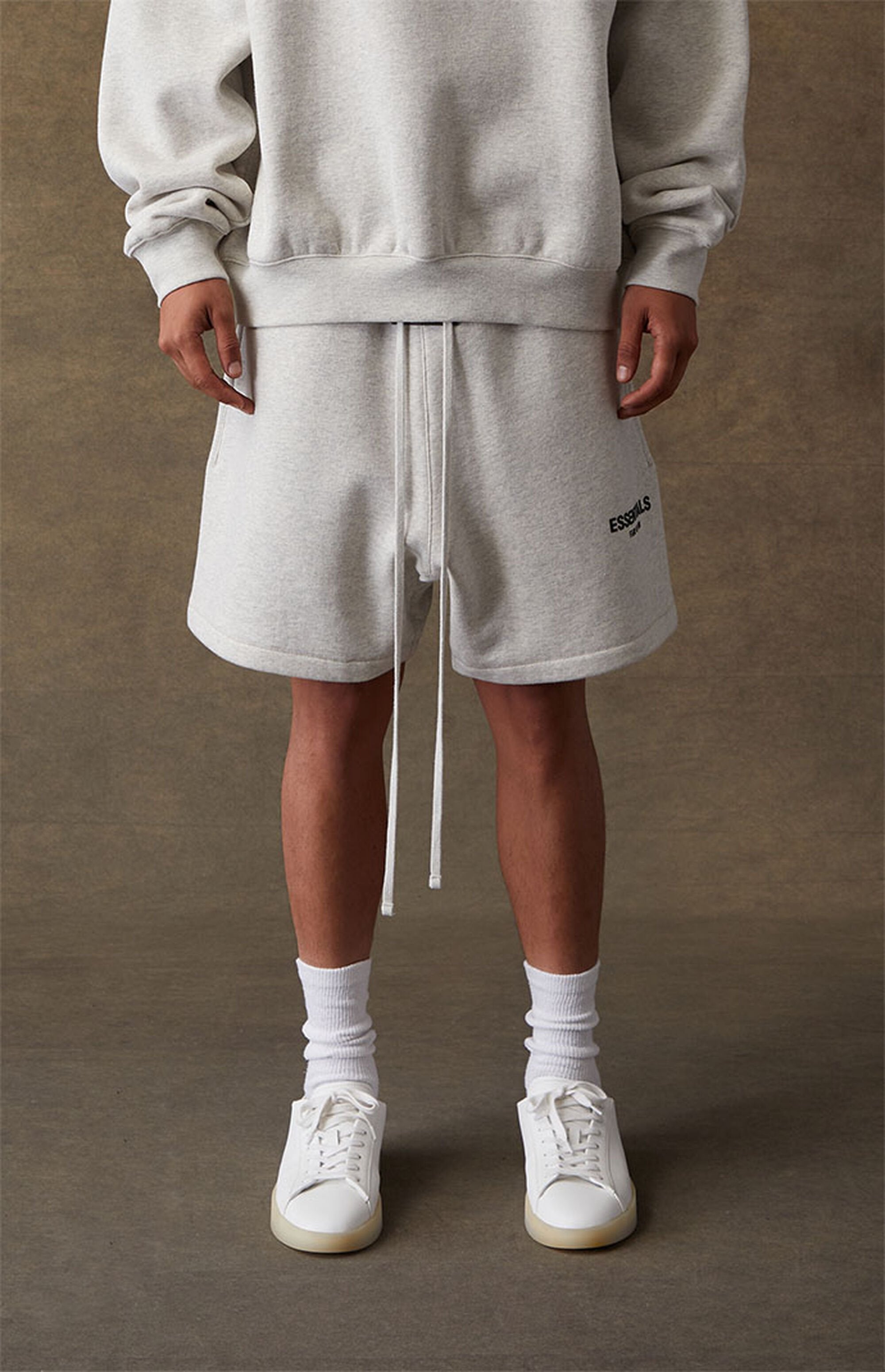 Fear of God Essentials Light Oatmeal Sweat Shorts