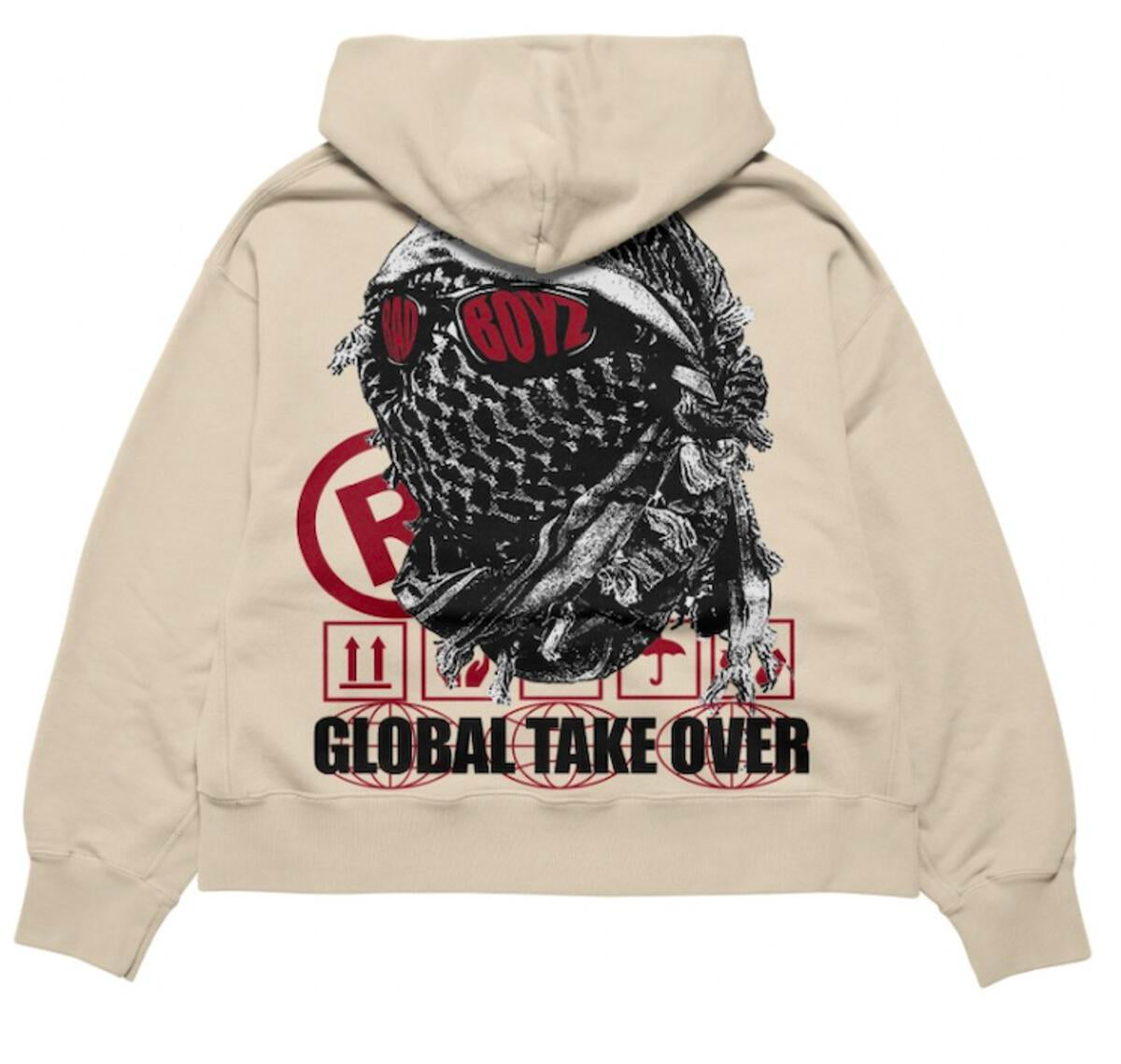 RAD BOYZ GLOBAL TAKE OVER CREAM HOODIE