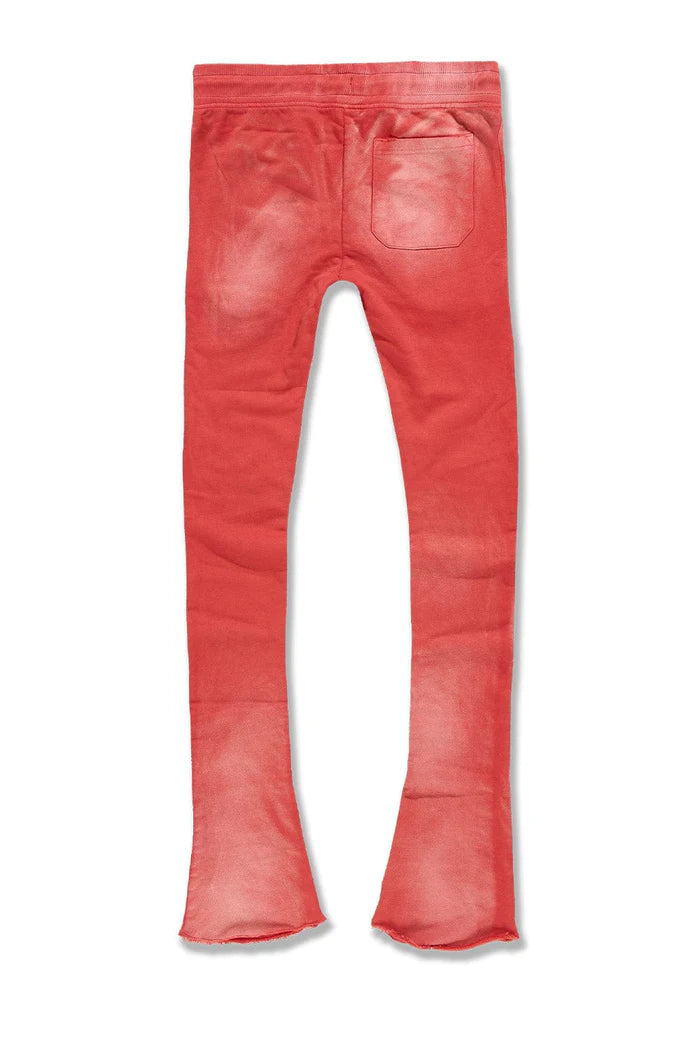 Jordan Craig Afterlife Pullover Hoodie and STACKED SWEATPANTS sets (Red) 8631H