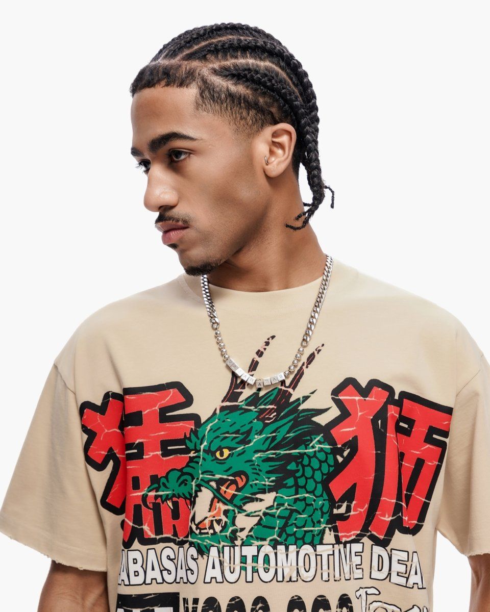 Valabasas Japanese Motors Tee Beige