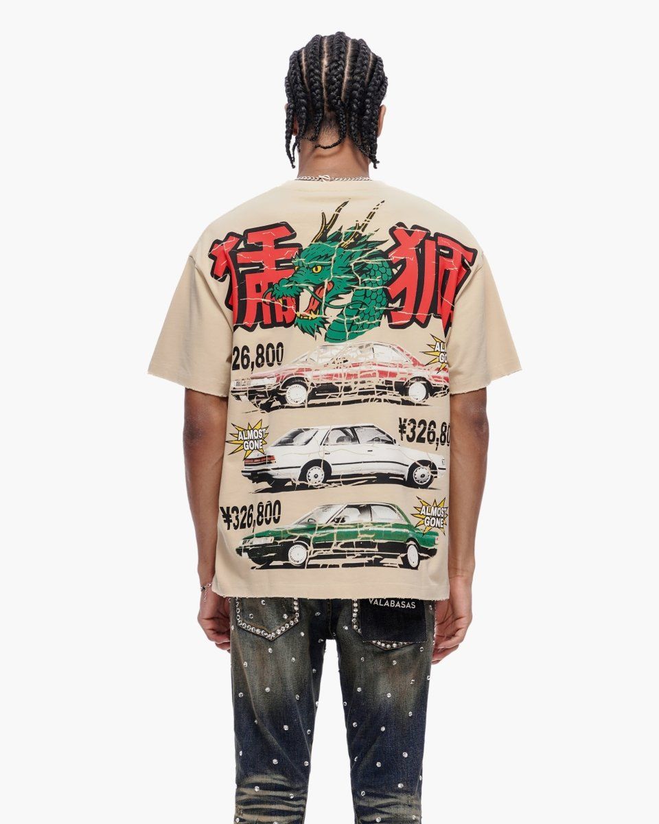 Valabasas Japanese Motors Tee Beige