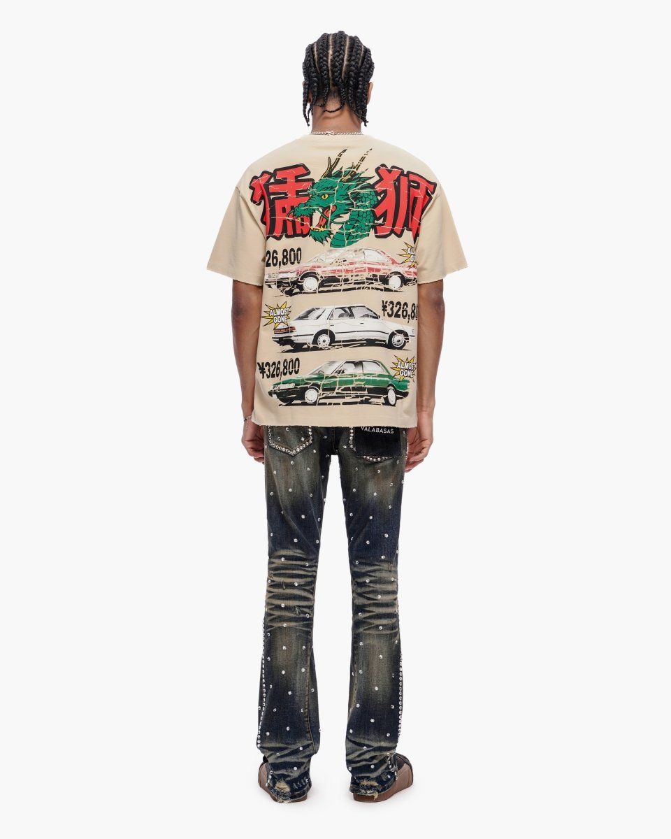Valabasas Japanese Motors Tee Beige