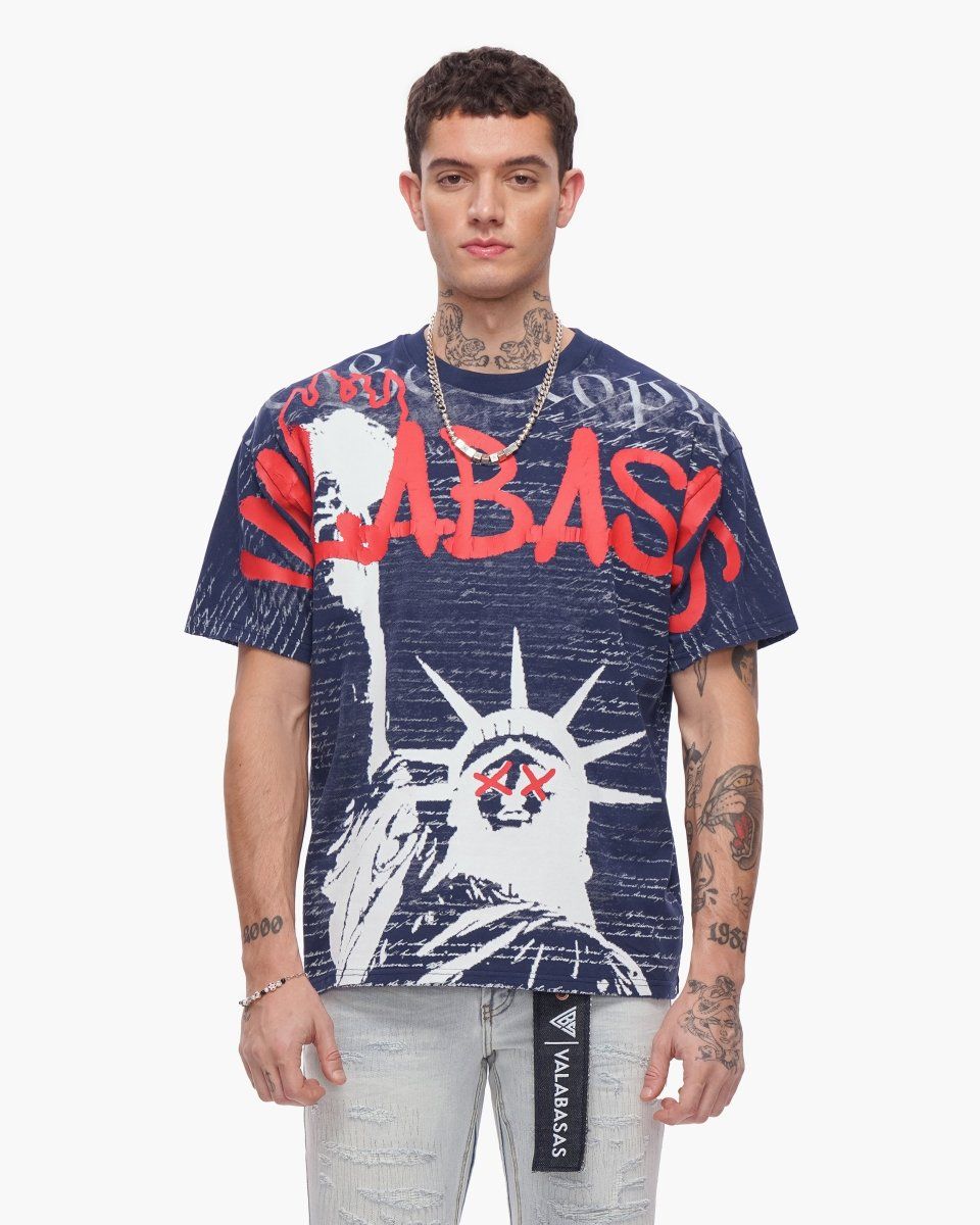 Valabasas Freedom Tee Navy Blue