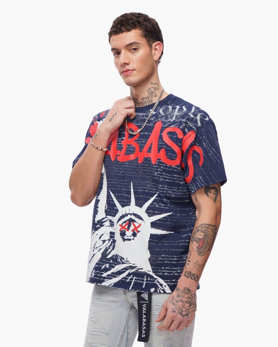 Valabasas Freedom Tee Navy Blue