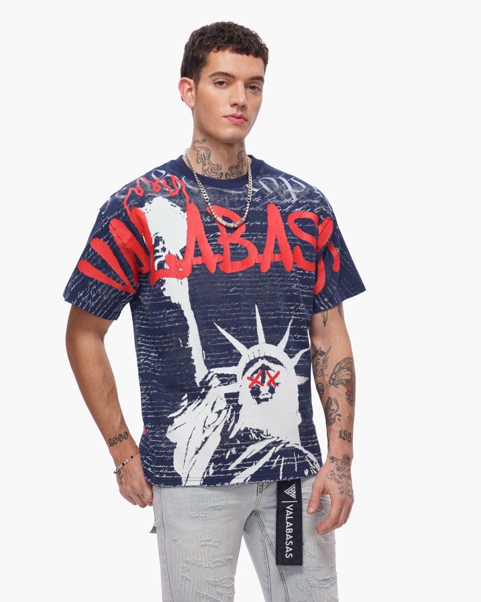 Valabasas Freedom Tee Navy Blue