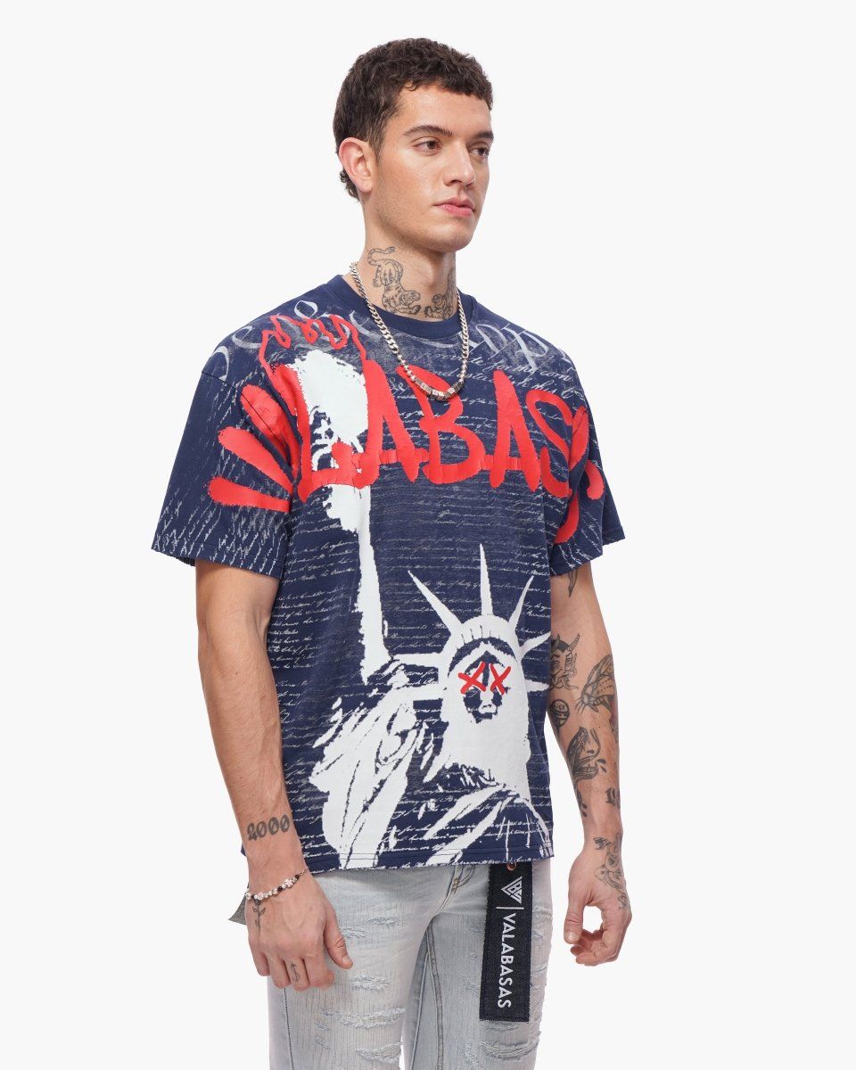 Valabasas Freedom Tee Navy Blue