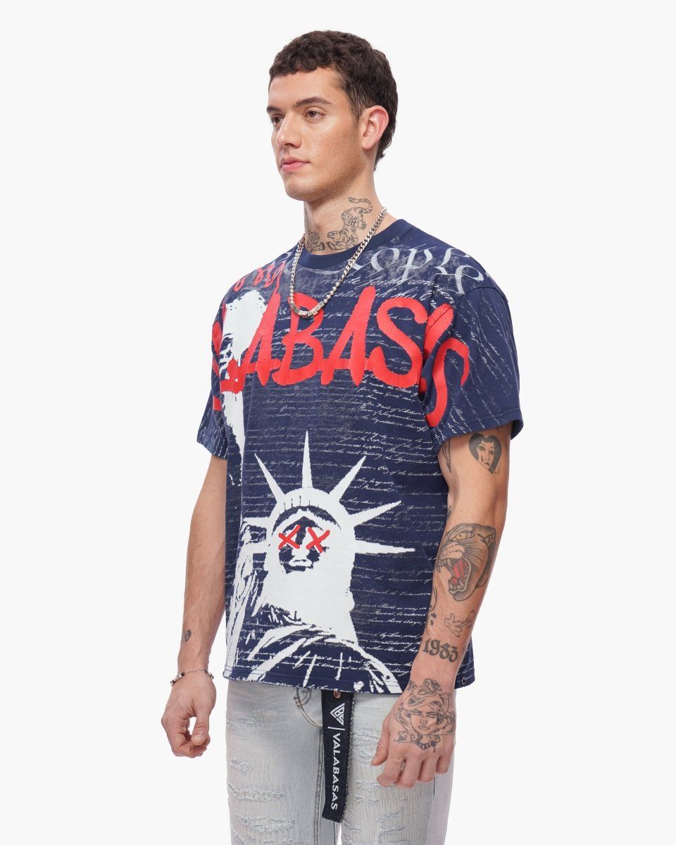 Valabasas Freedom Tee Navy Blue