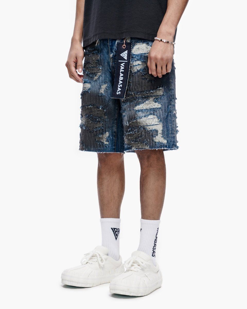 Valabasas Incise Shorts Dark Blue