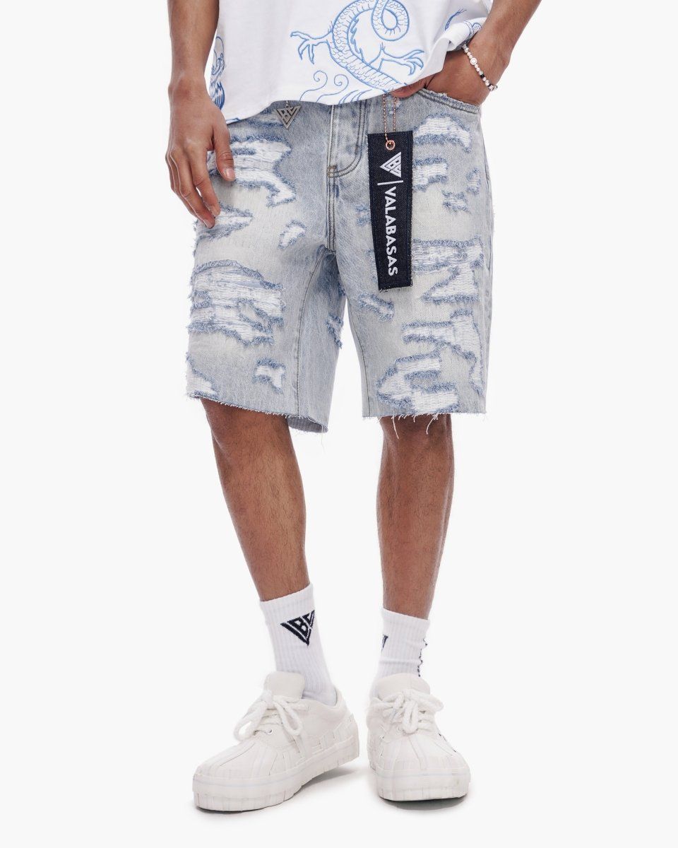 Valabasas Incise Shorts Light Blue Wash