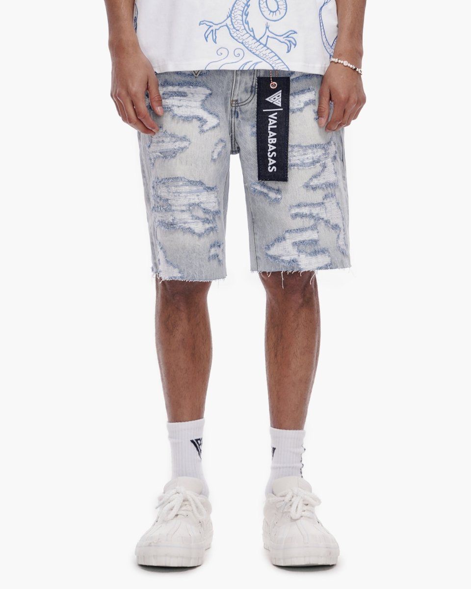 Valabasas Incise Shorts Light Blue Wash
