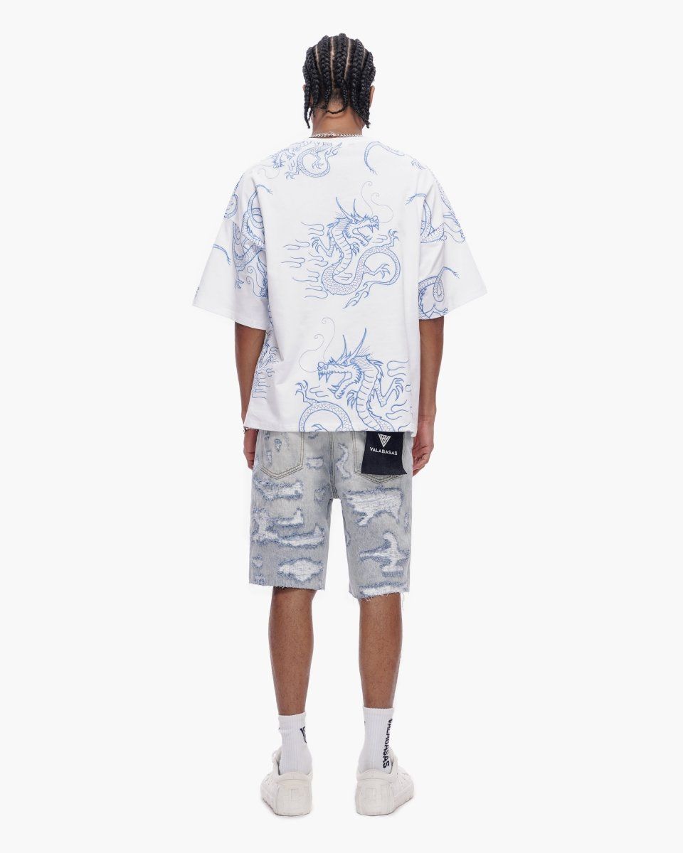 Valabasas Incise Shorts Light Blue Wash