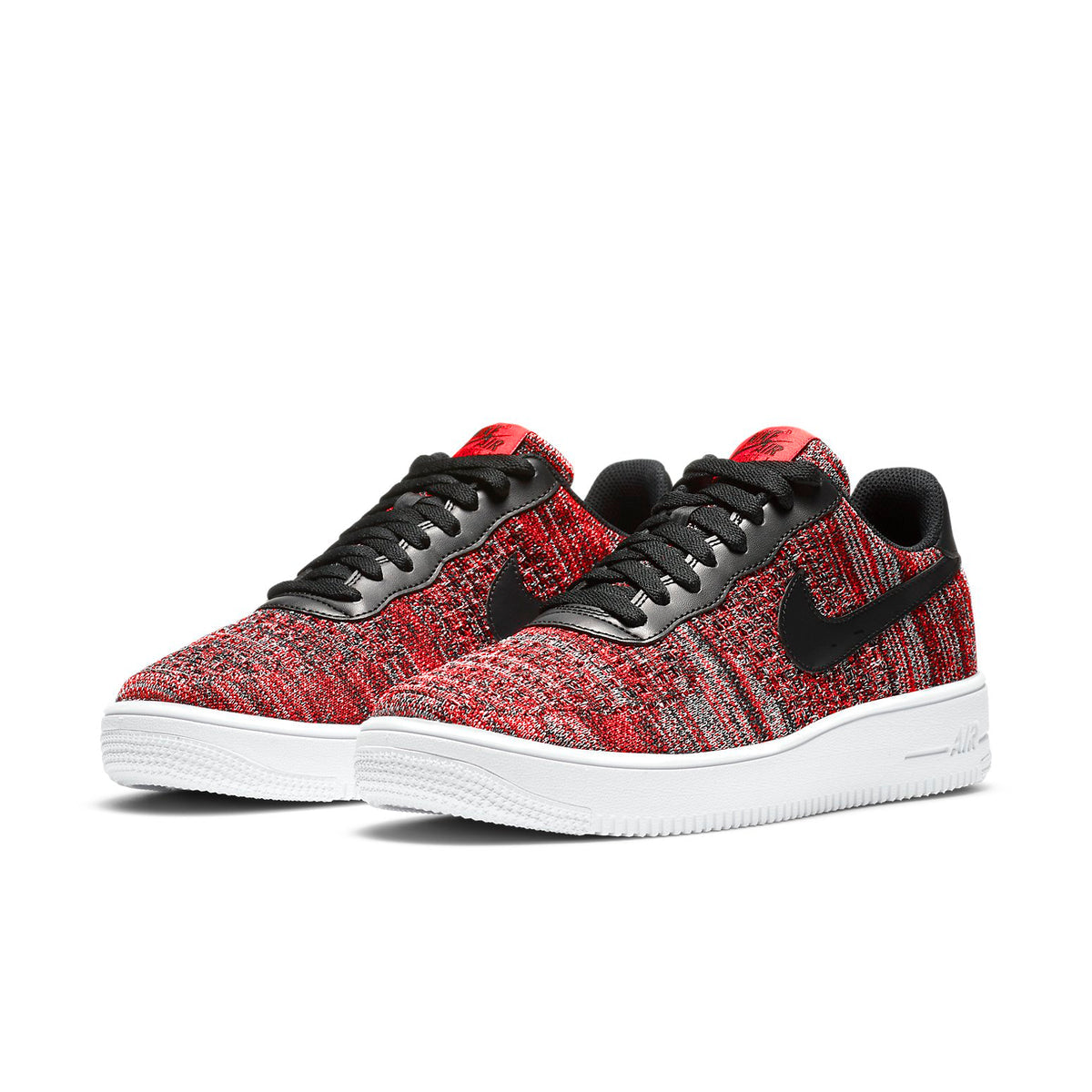 NikeAir Force 1 Flyknit 2.0 'University Red Black
