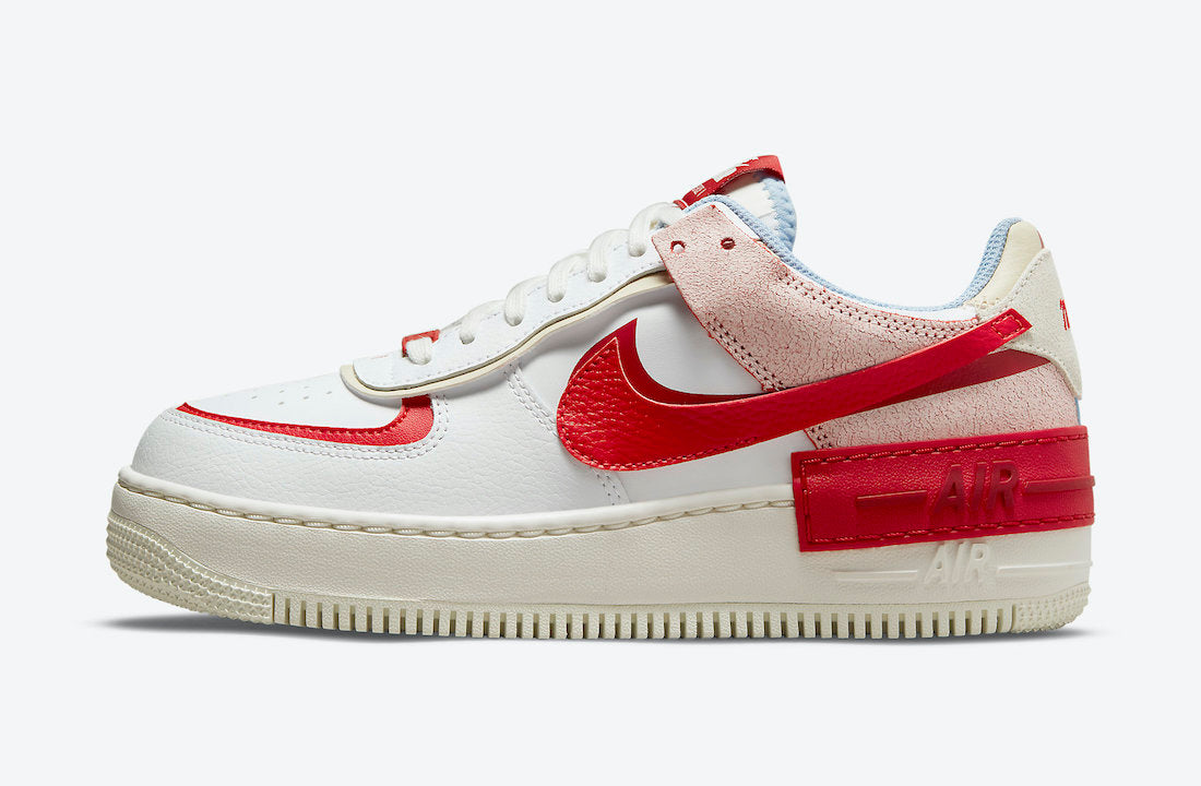 NIKE AIR FORCE 1 SHADOW APPEARS WITH CRACKED LEATHER PANELS