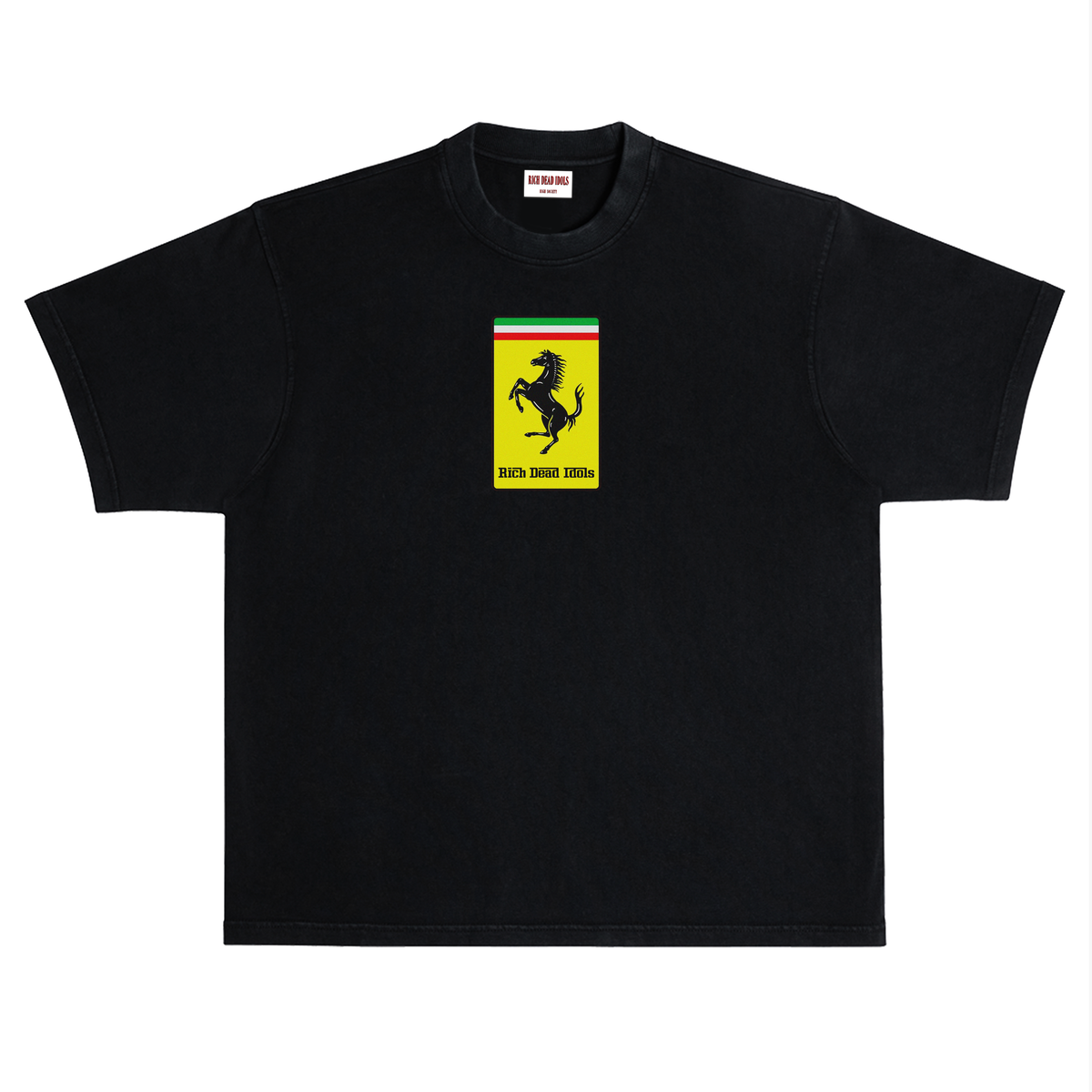 Rich Dead Idols "FERRARI POPE" T-SHIRT BLACK