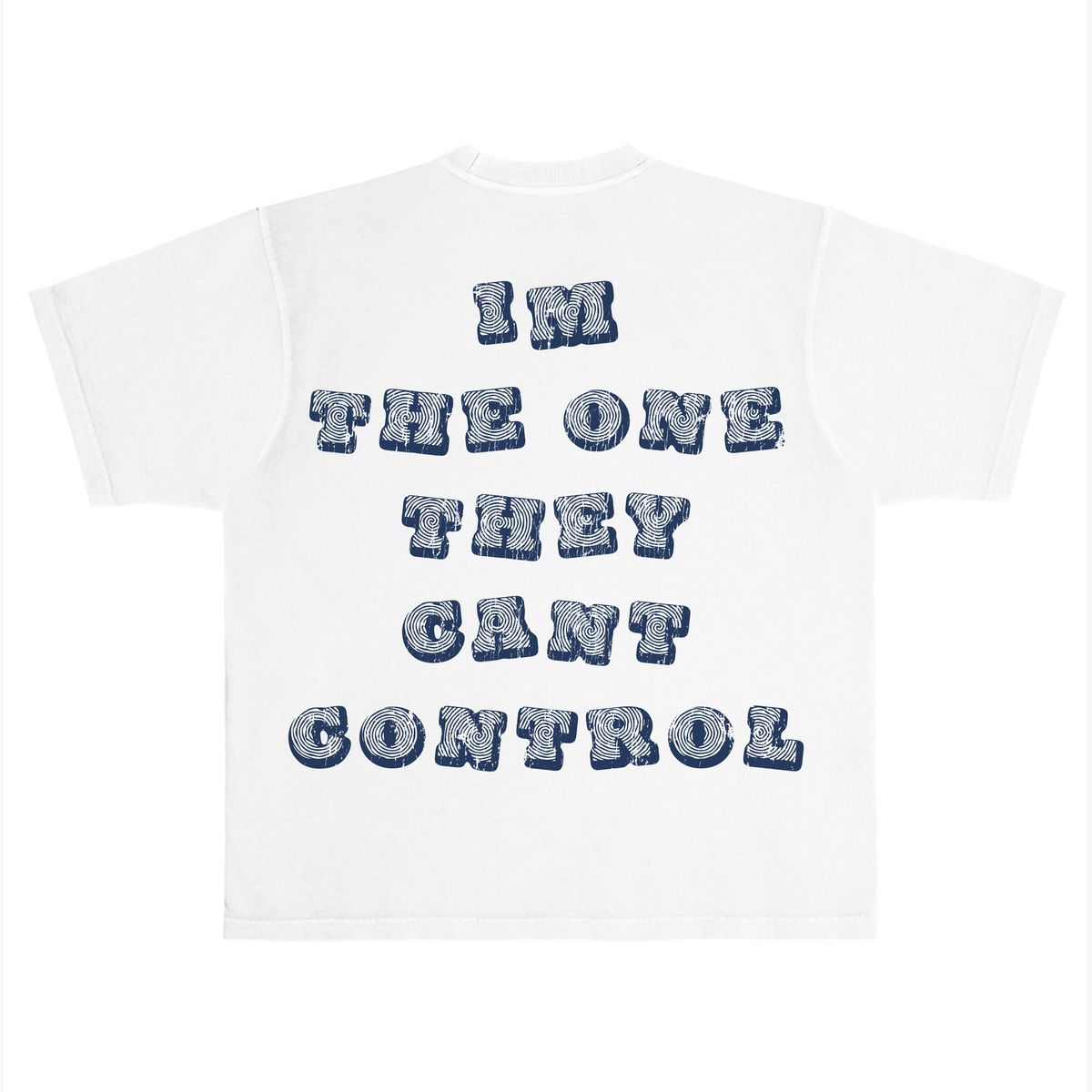 Rich Dead Idols Money Is Mind Control T-Shirt – White/Navy Blu