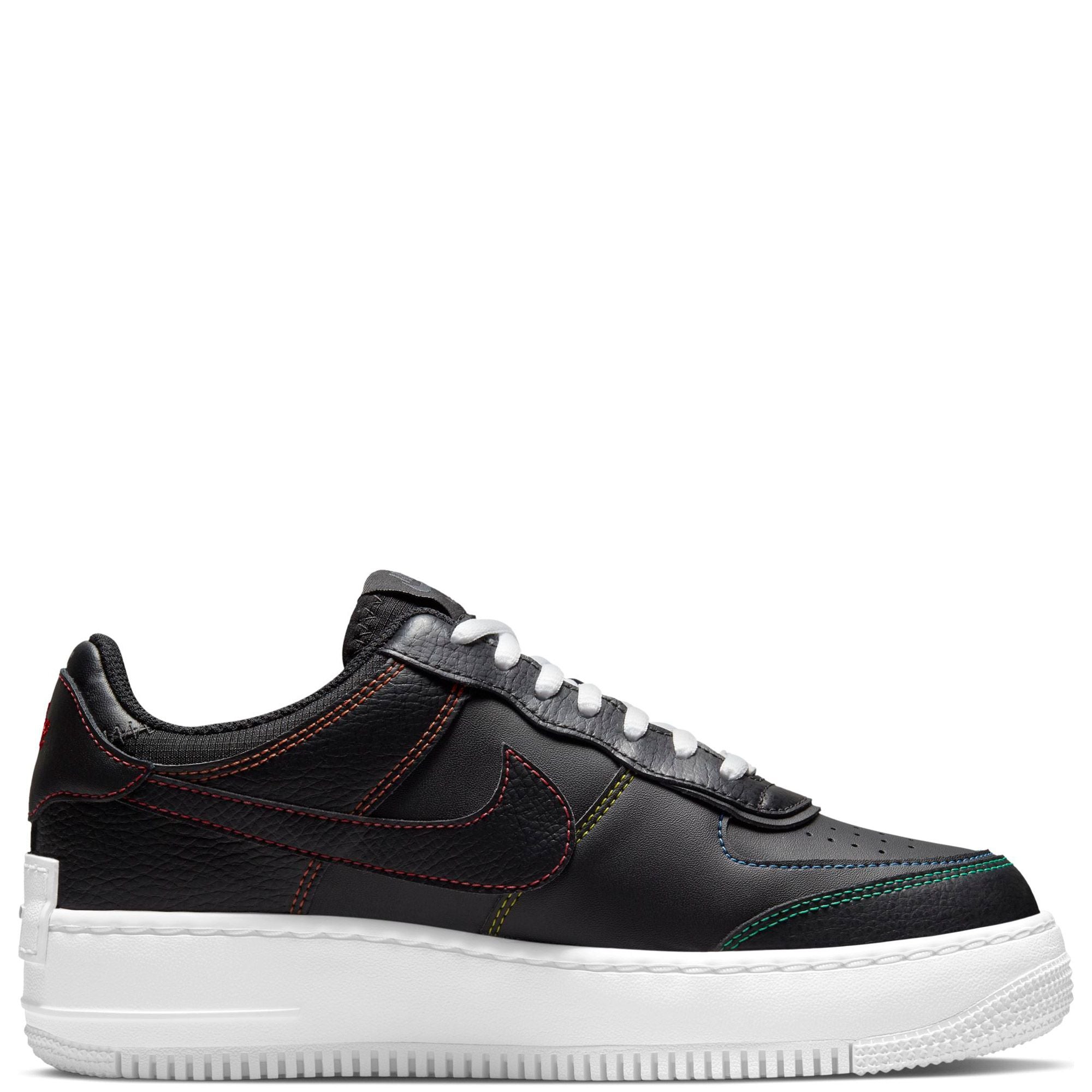 NIKE
AIR FORCE 1 SHADOW
Women – Black/Opti Yellow-university Red
