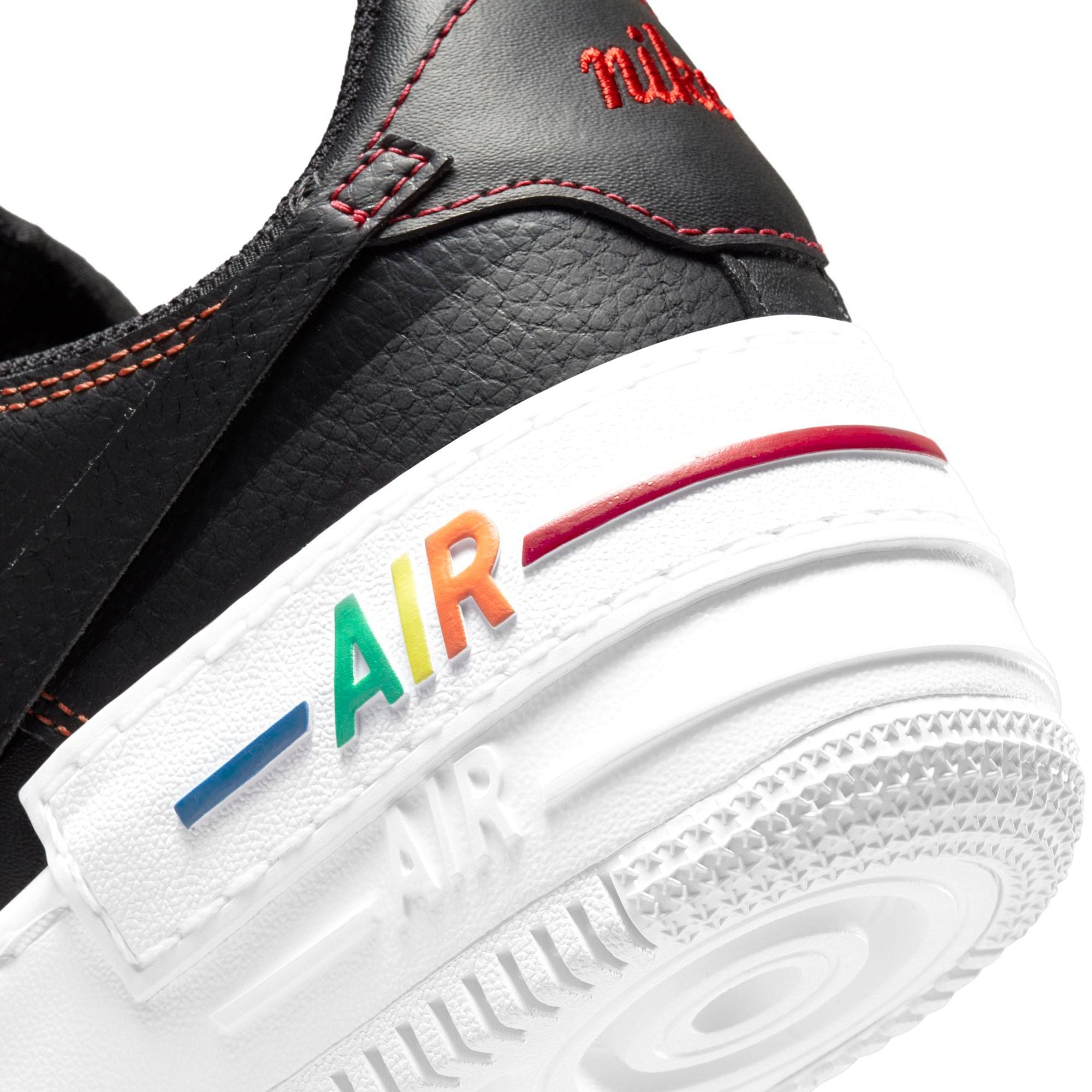 NIKE
AIR FORCE 1 SHADOW
Women – Black/Opti Yellow-university Red