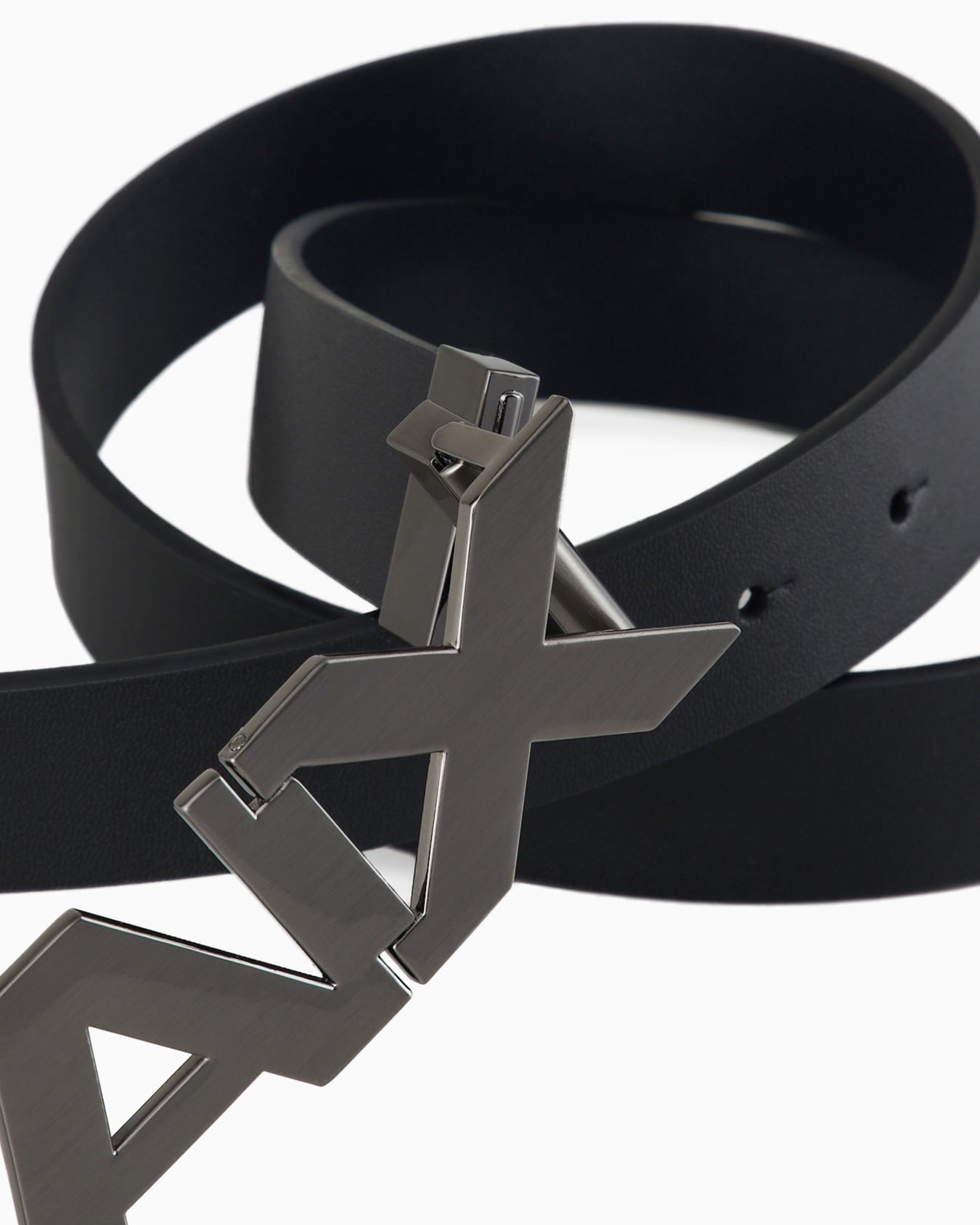 Armani Exchange BLACK REVERSIBLE LEATHER BELT
