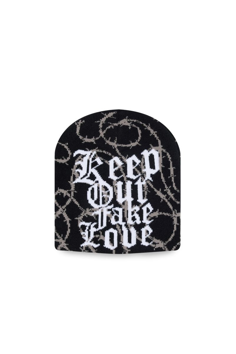 Keep out fake love KEEP OUT - BLACK - BEANIE