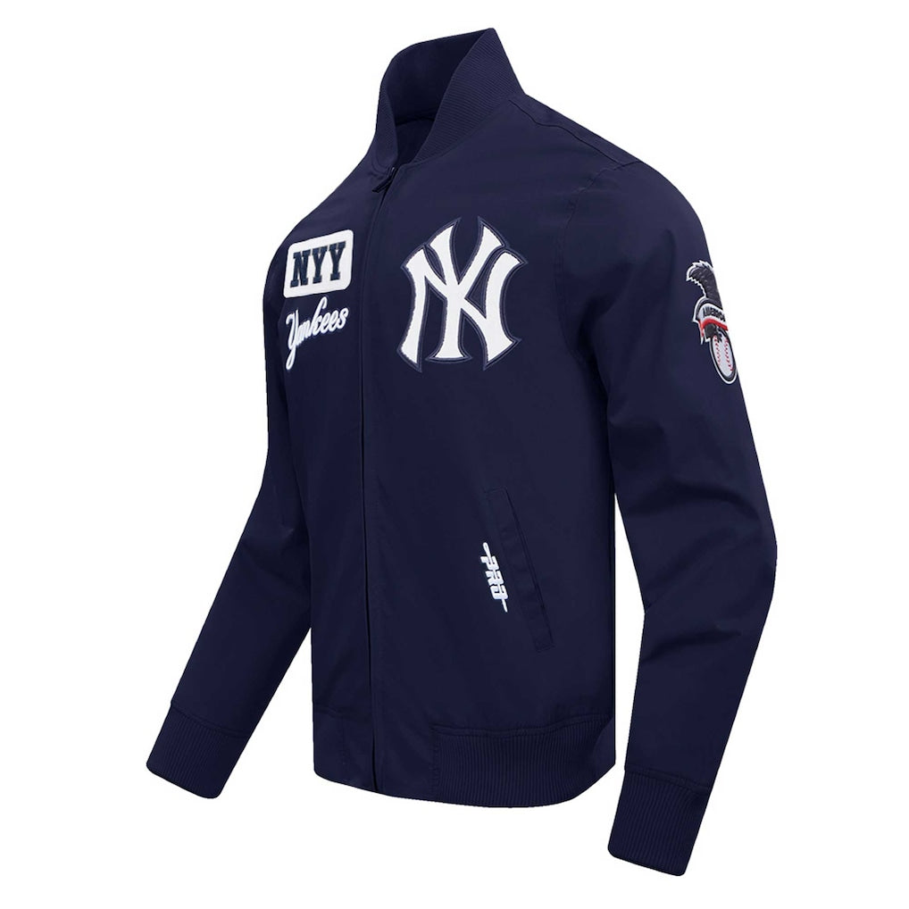 New York Yankees Pro Standard Area Code Twill Full-Zip Jacket - Navy