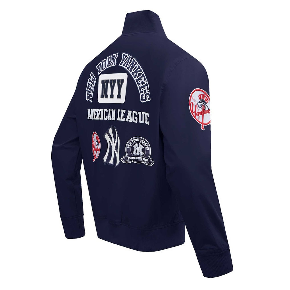 New York Yankees Pro Standard Area Code Twill Full-Zip Jacket - Navy
